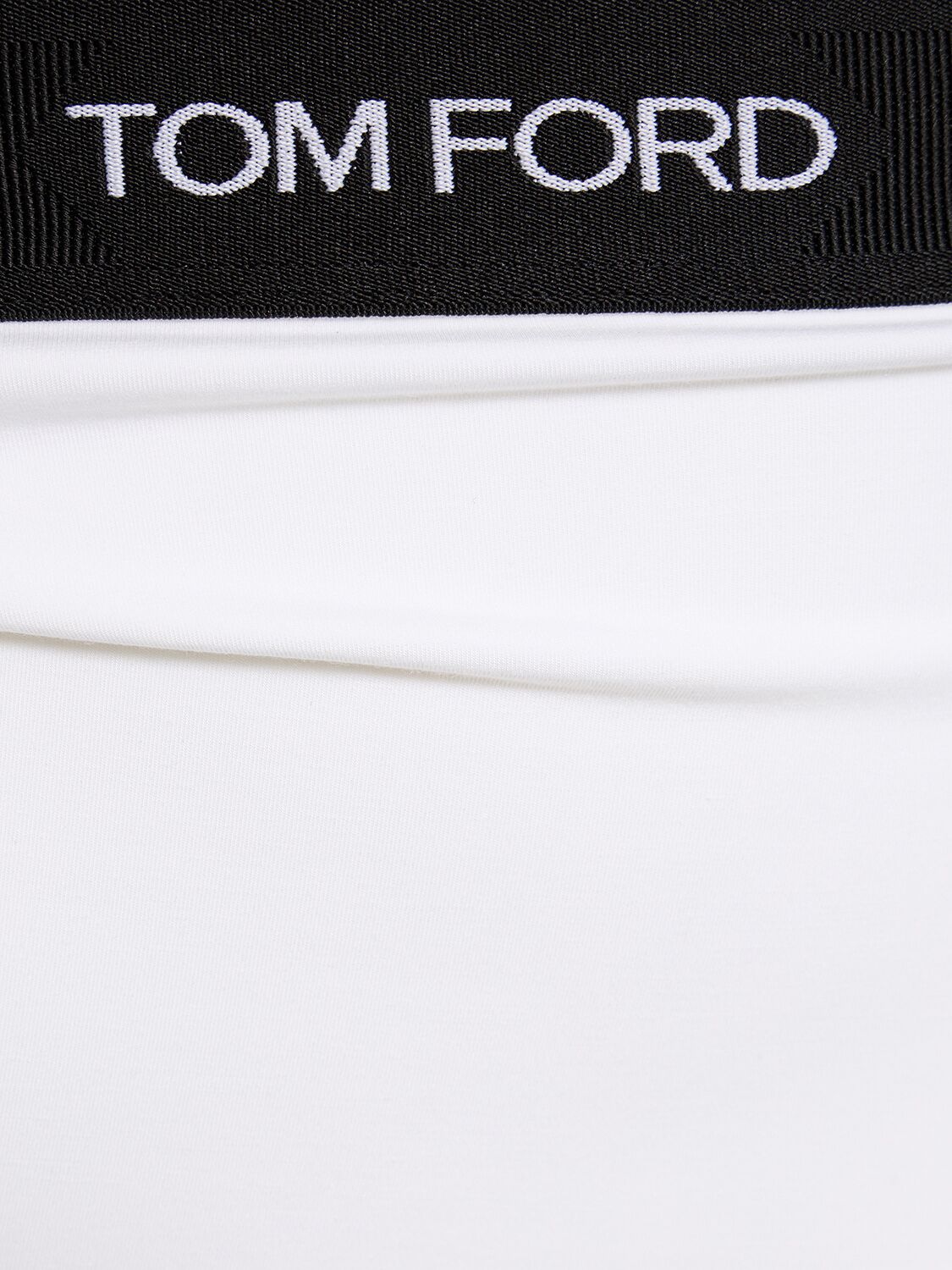 Shop Tom Ford Logo Modal Jersey High Rise Briefs In White