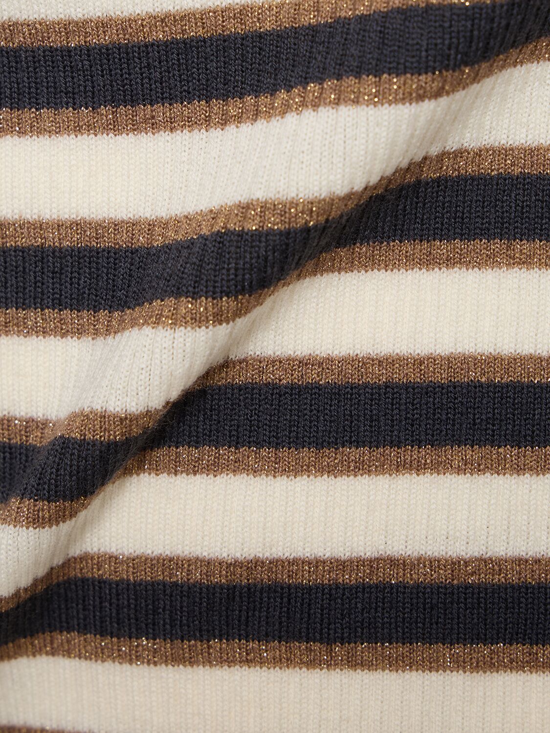 Shop Brunello Cucinelli Striped Wool & Lurex Knit Tank Top In Multicolor