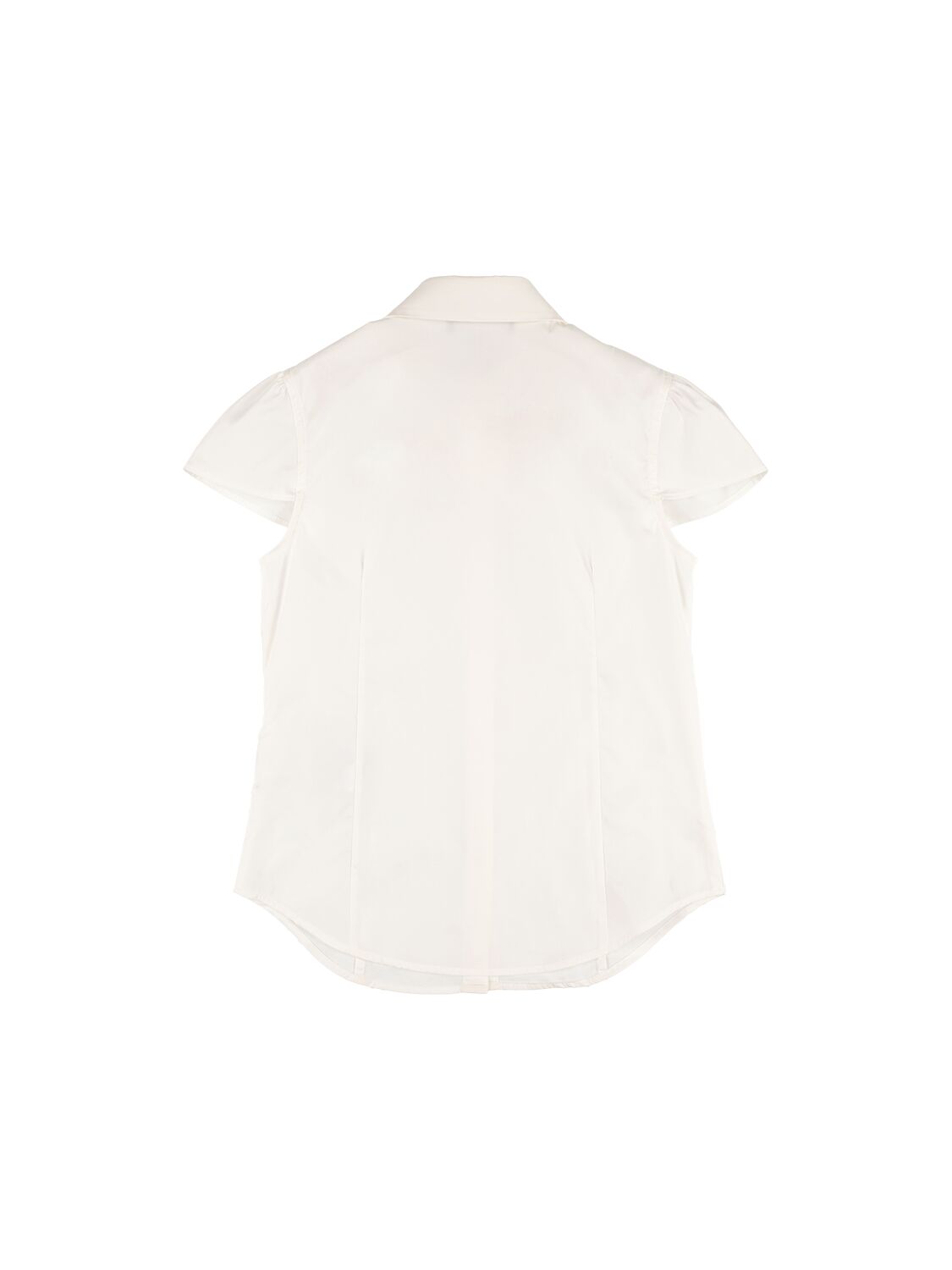 Shop Versace Cotton Poplin Shirt W/ Logo In White