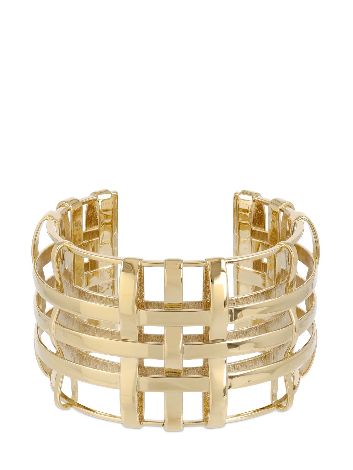 Image of Check Open Cage Cuff Bracelet
