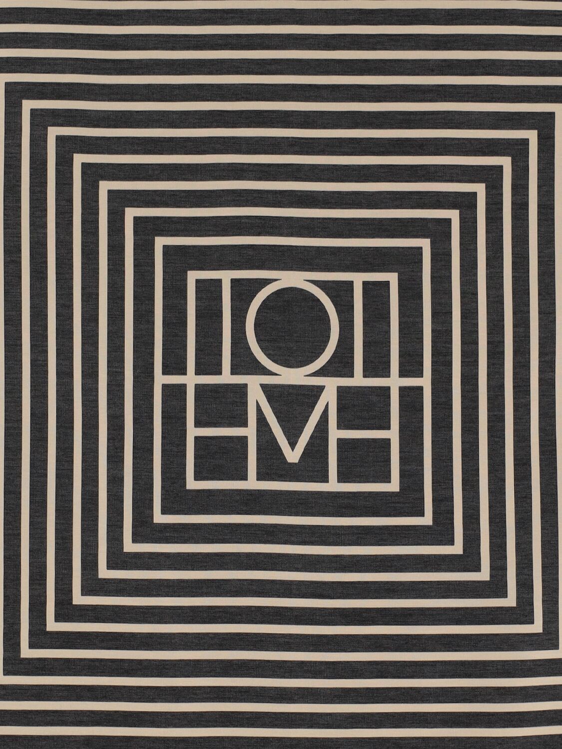 Shop Totême Signature Monogram Cotton & Silk Scarf In Black