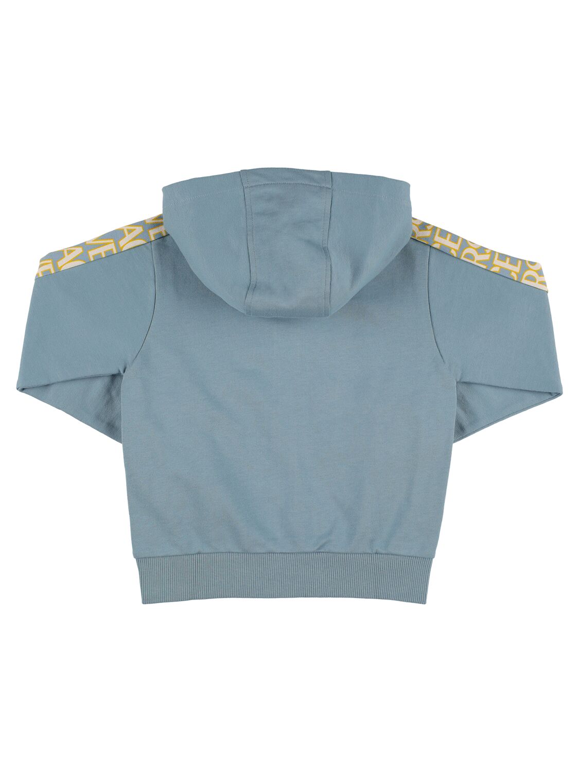 Shop Versace Cotton Zip-up Sweatshirt Hoodie In Blue,multi