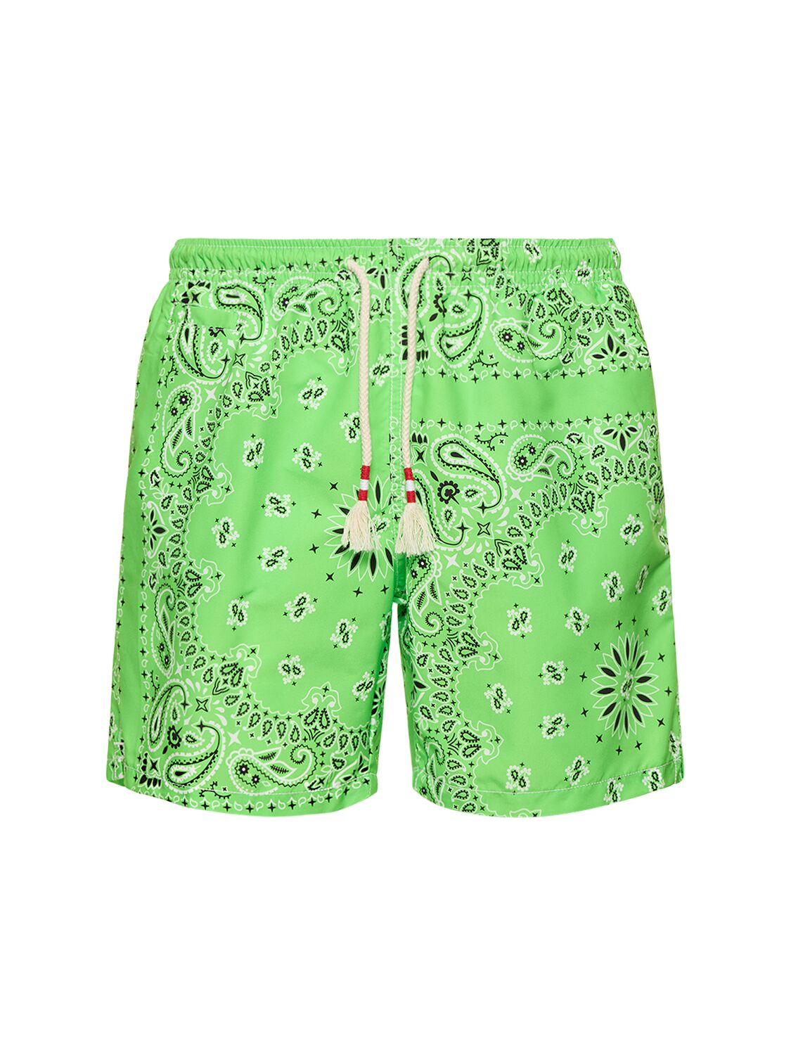 Mc2 Saint Barth Bandana Print Tech Swim Shorts In Green