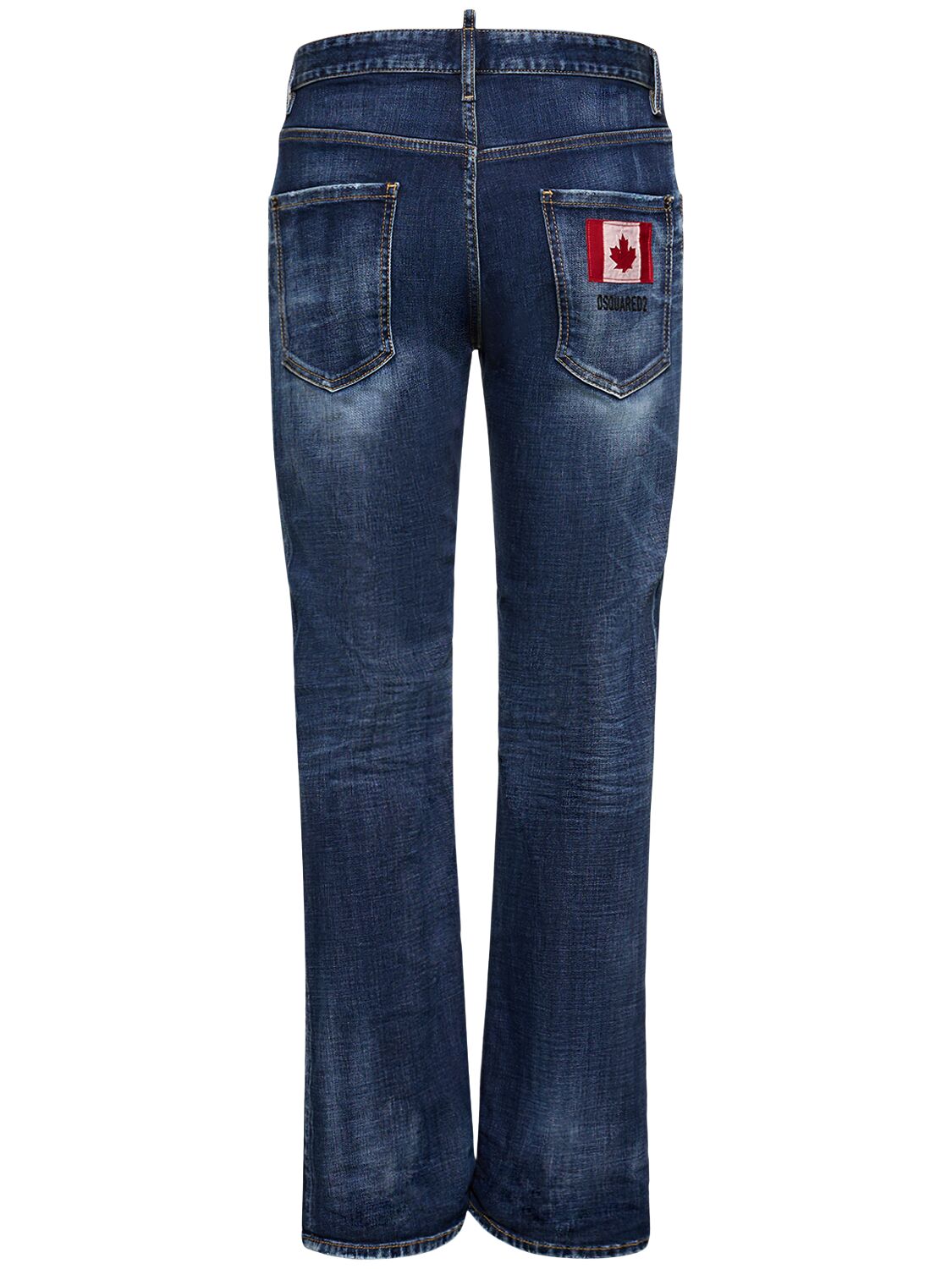 Shop Dsquared2 Bootcut Cotton Denim Jeans In Blue