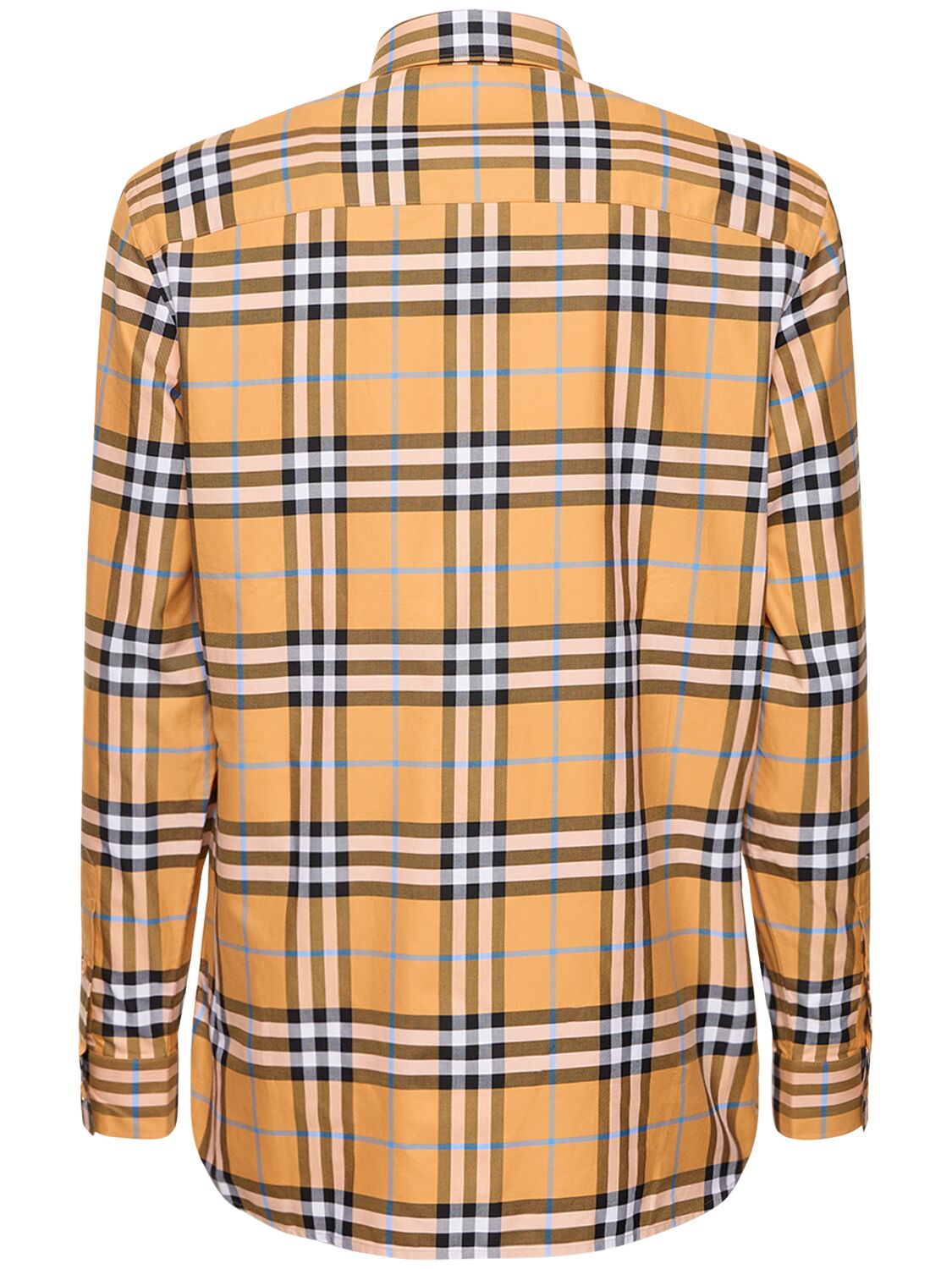 Shop Burberry Caxbridge Check Print Long Sleeve Shirt In Dusty Orange Ip