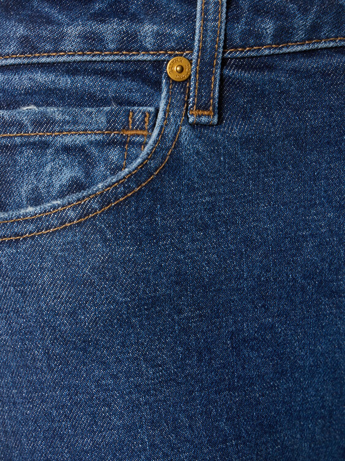 Khaite Danielle High Rise Straight Jeans In Blue