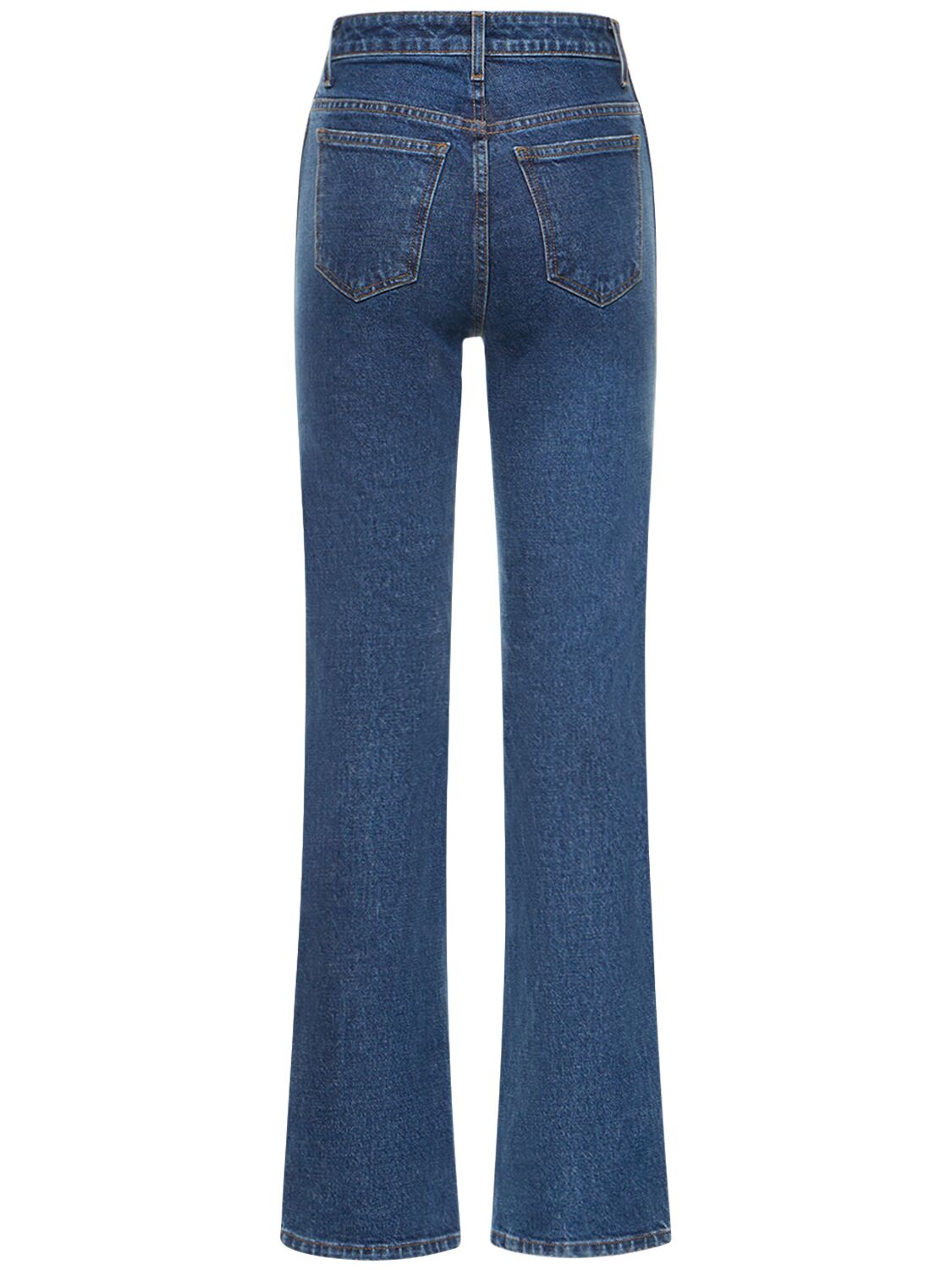 Khaite Danielle High Rise Straight Jeans In Blue