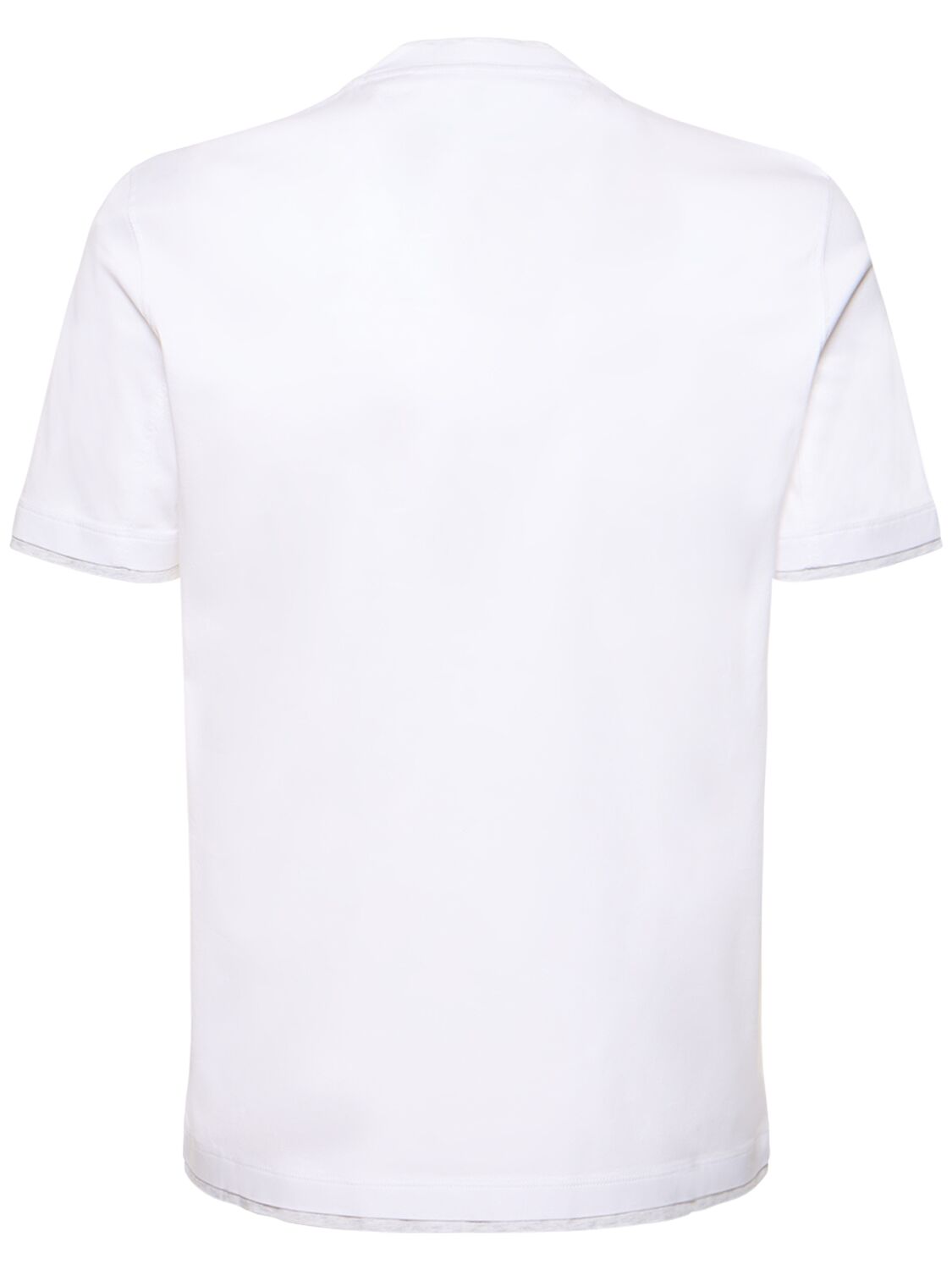 Shop Brunello Cucinelli Cotton Crewneck T-shirt In White