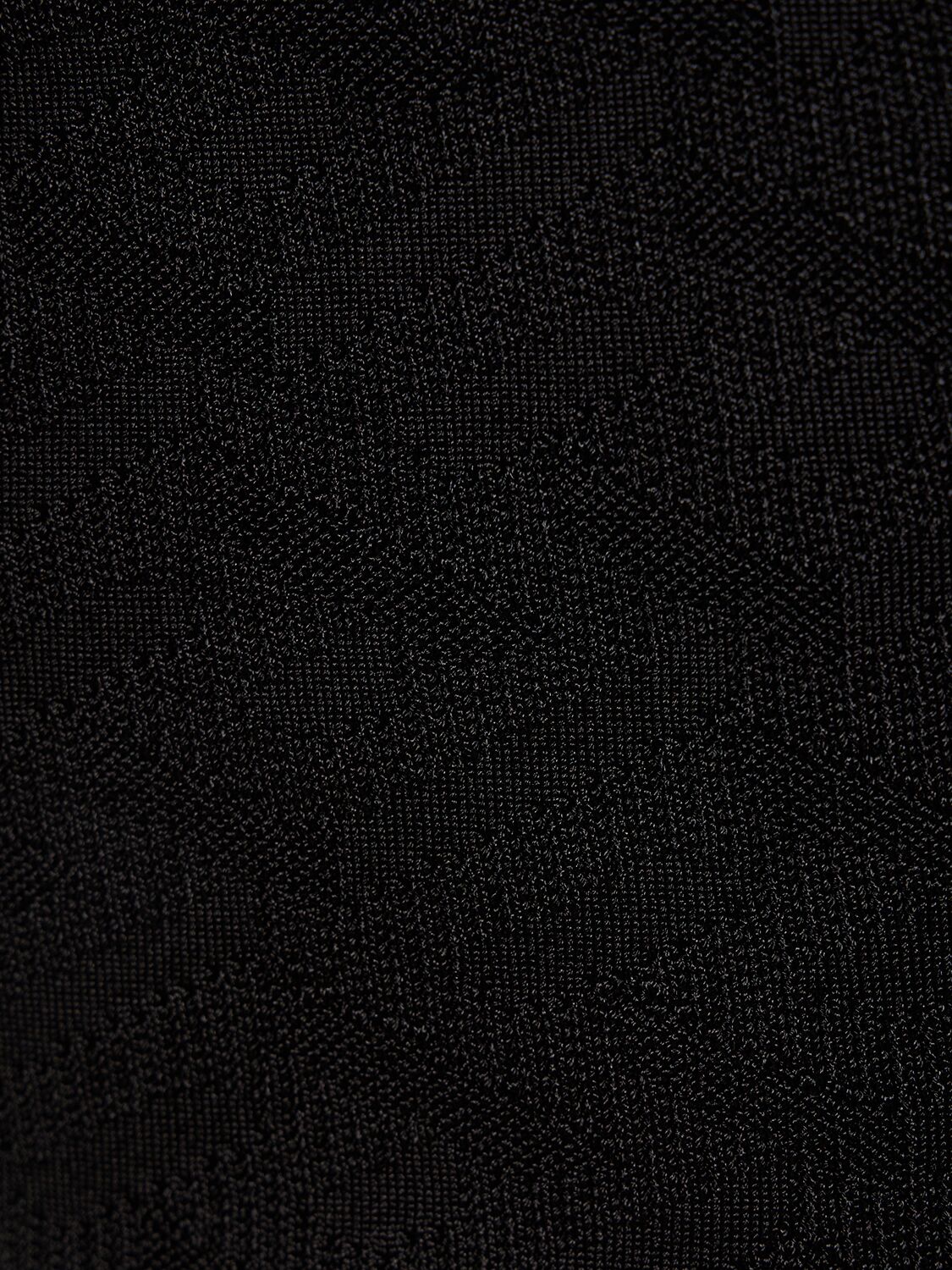 Shop Versace Logo Jacquard Knit Viscose Crop Top In Black