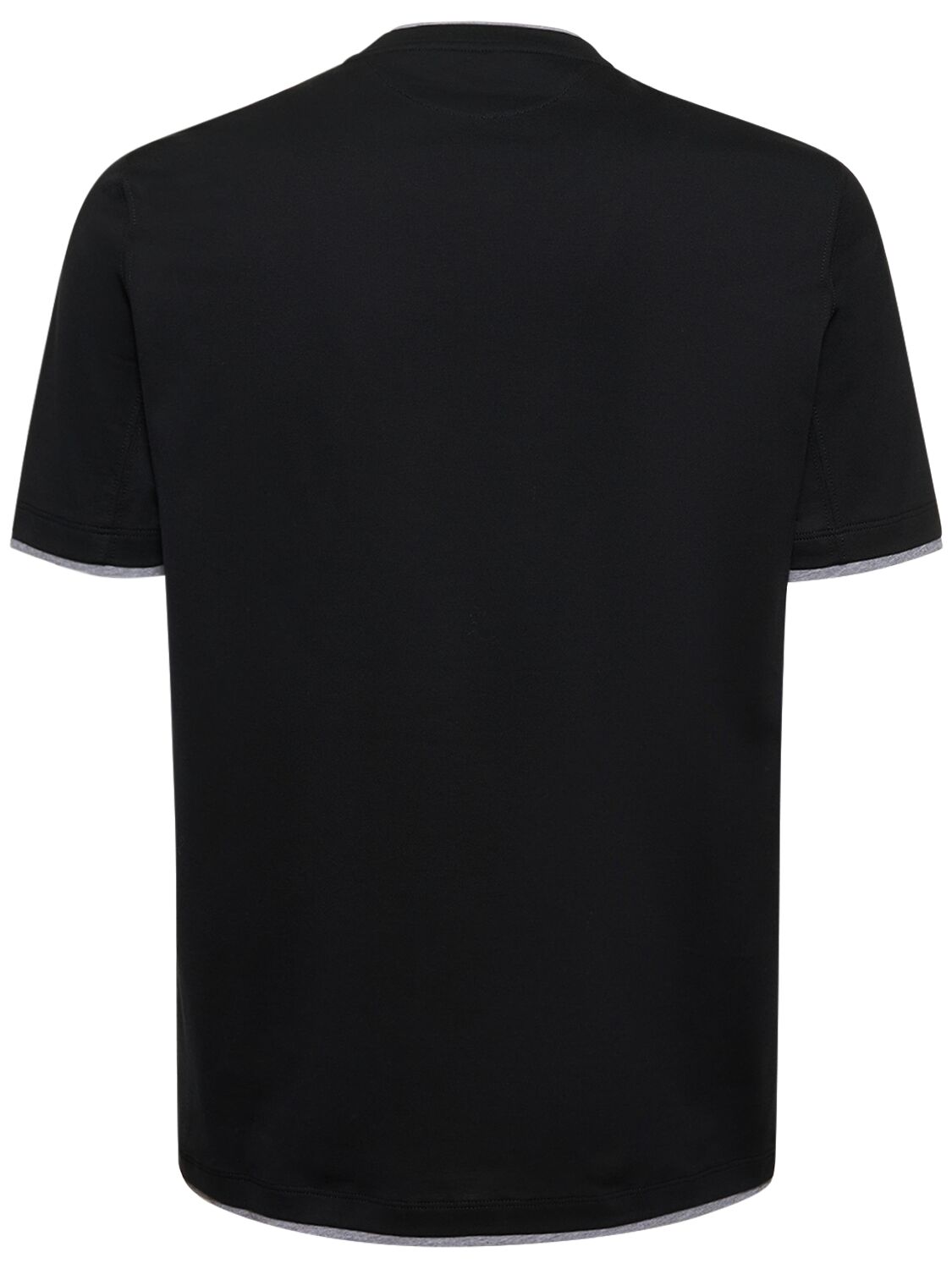 Shop Brunello Cucinelli Cotton Crewneck T-shirt In Black