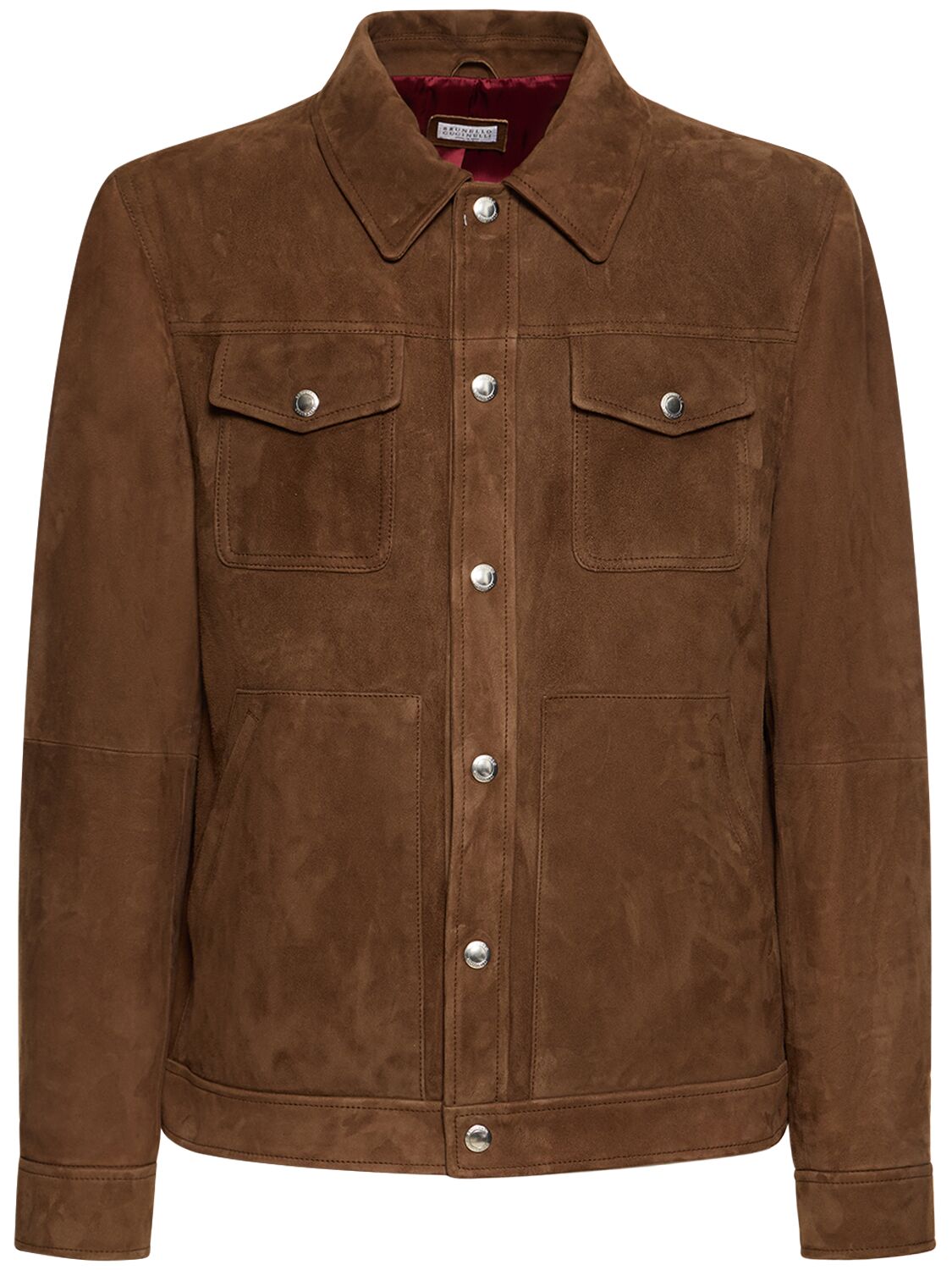 BRUNELLO CUCINELLI LEATHER BUTTONED JACKET