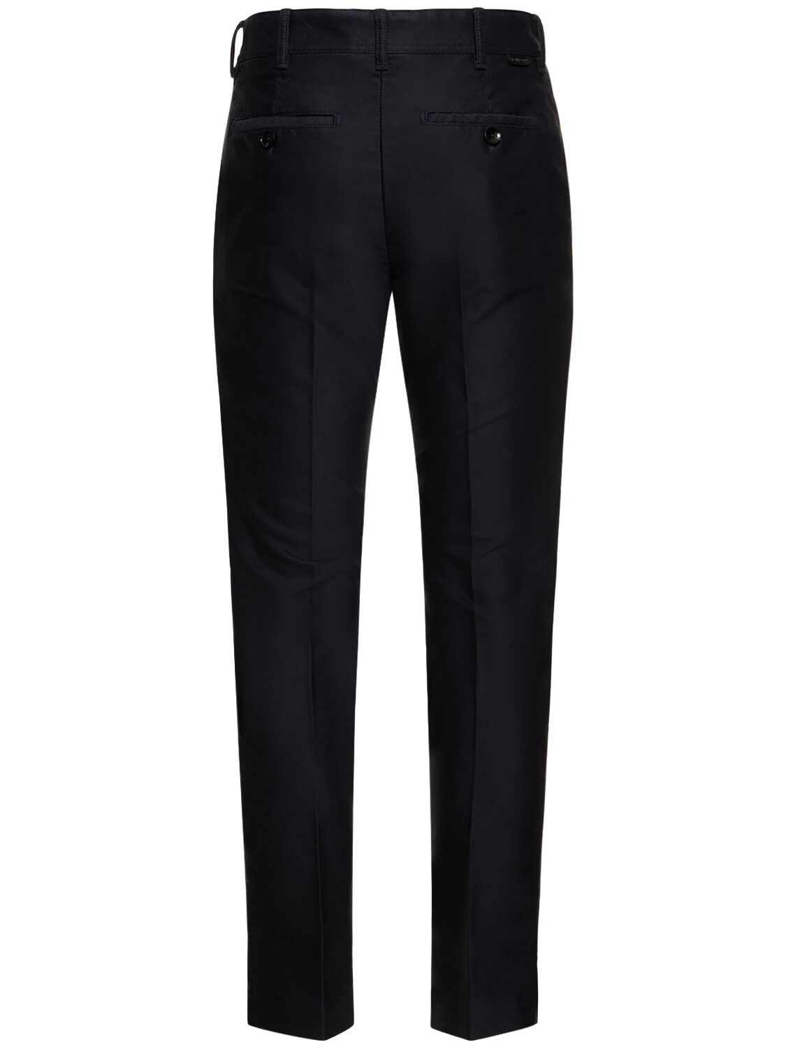 Shop Tom Ford Compact Cotton Chino Pants In Navy