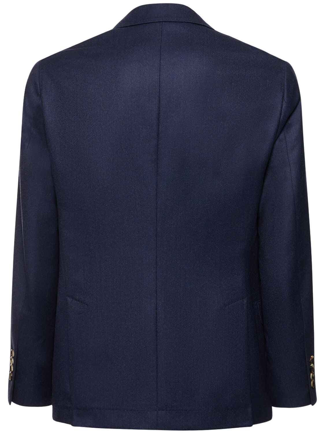Shop Brunello Cucinelli Wool Flannel Suit Jacket In Navy