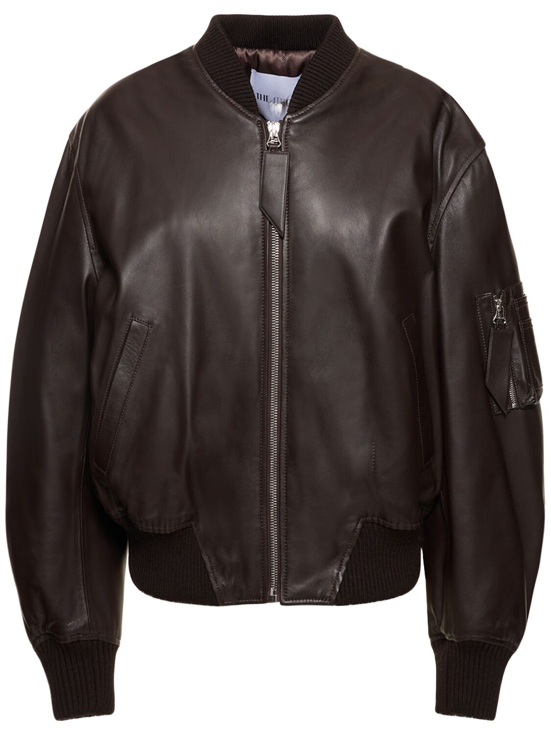 Anja Oversize Leather Bomber Jacket – WOMEN > CLOTHING > JACKETS