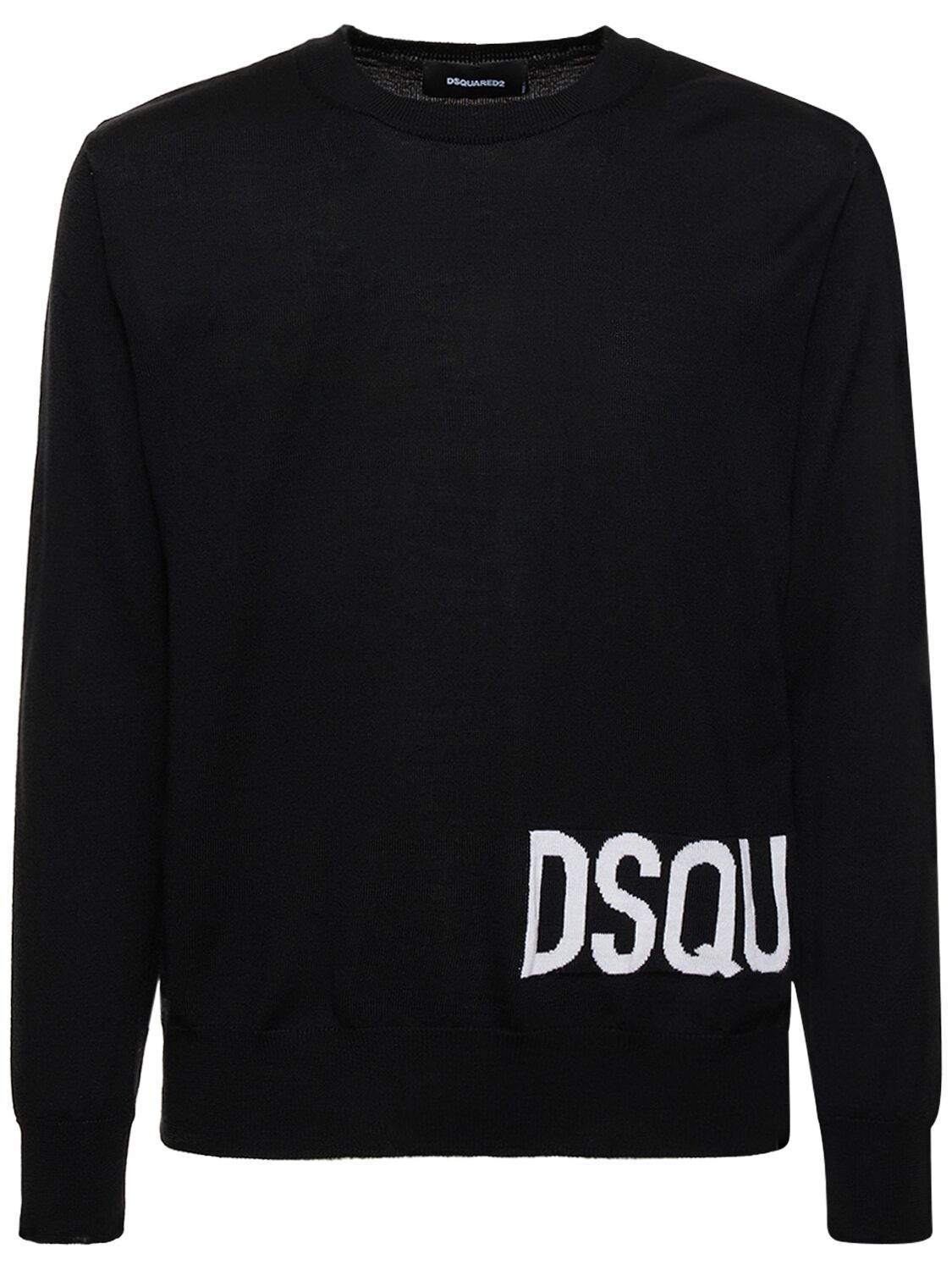 Dsquared2 Pullover Aus Schurwolle Mit Logo In Black