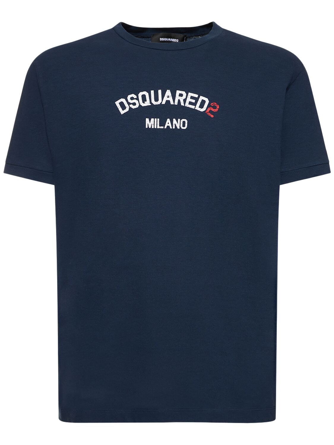 Dsquared2 T-shirt Aus Baumwolljersey Mit Logo In Navy