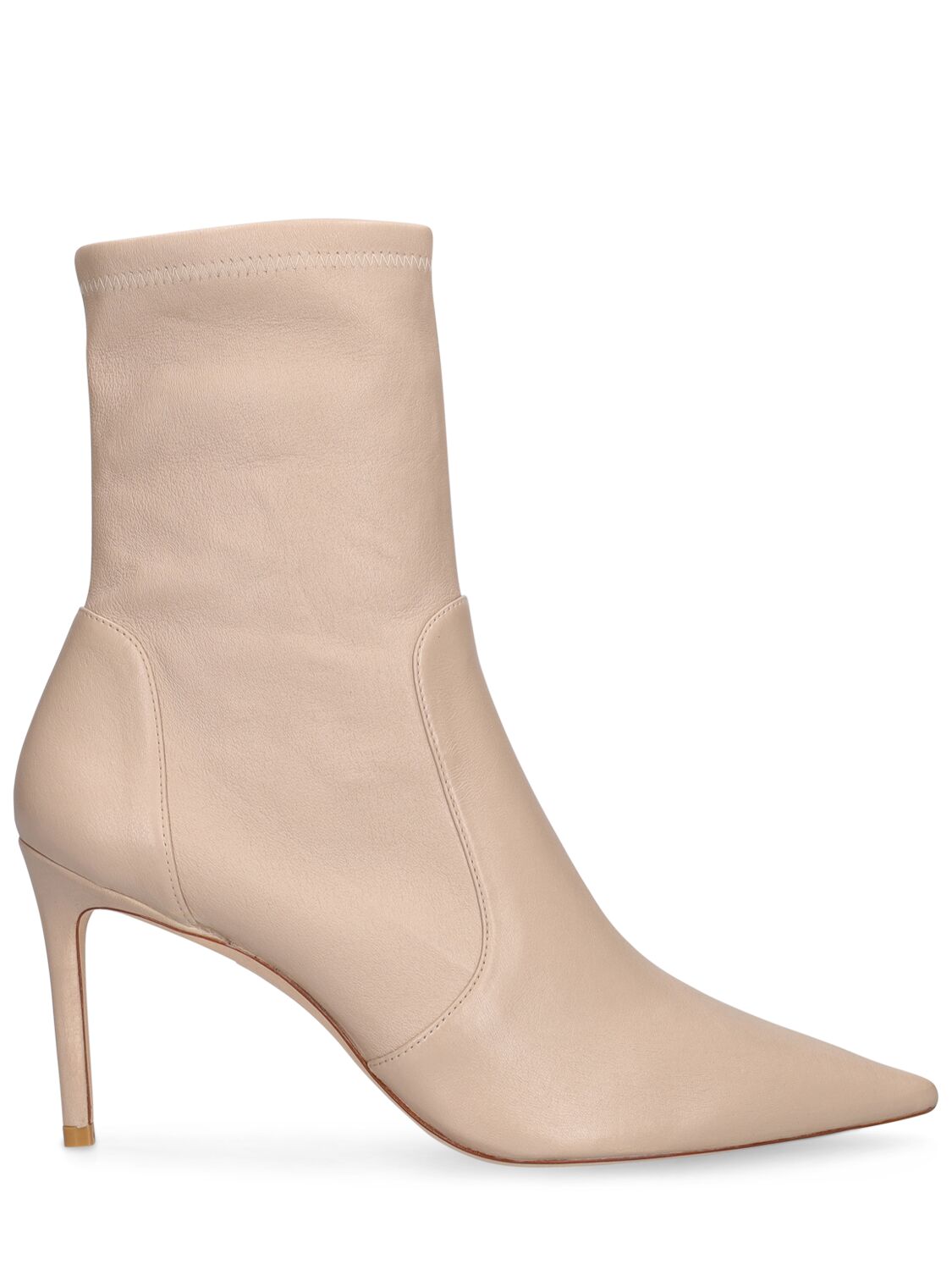 Stuart Weitzman 85mm Stuart Leather Ankle Boots In Nude