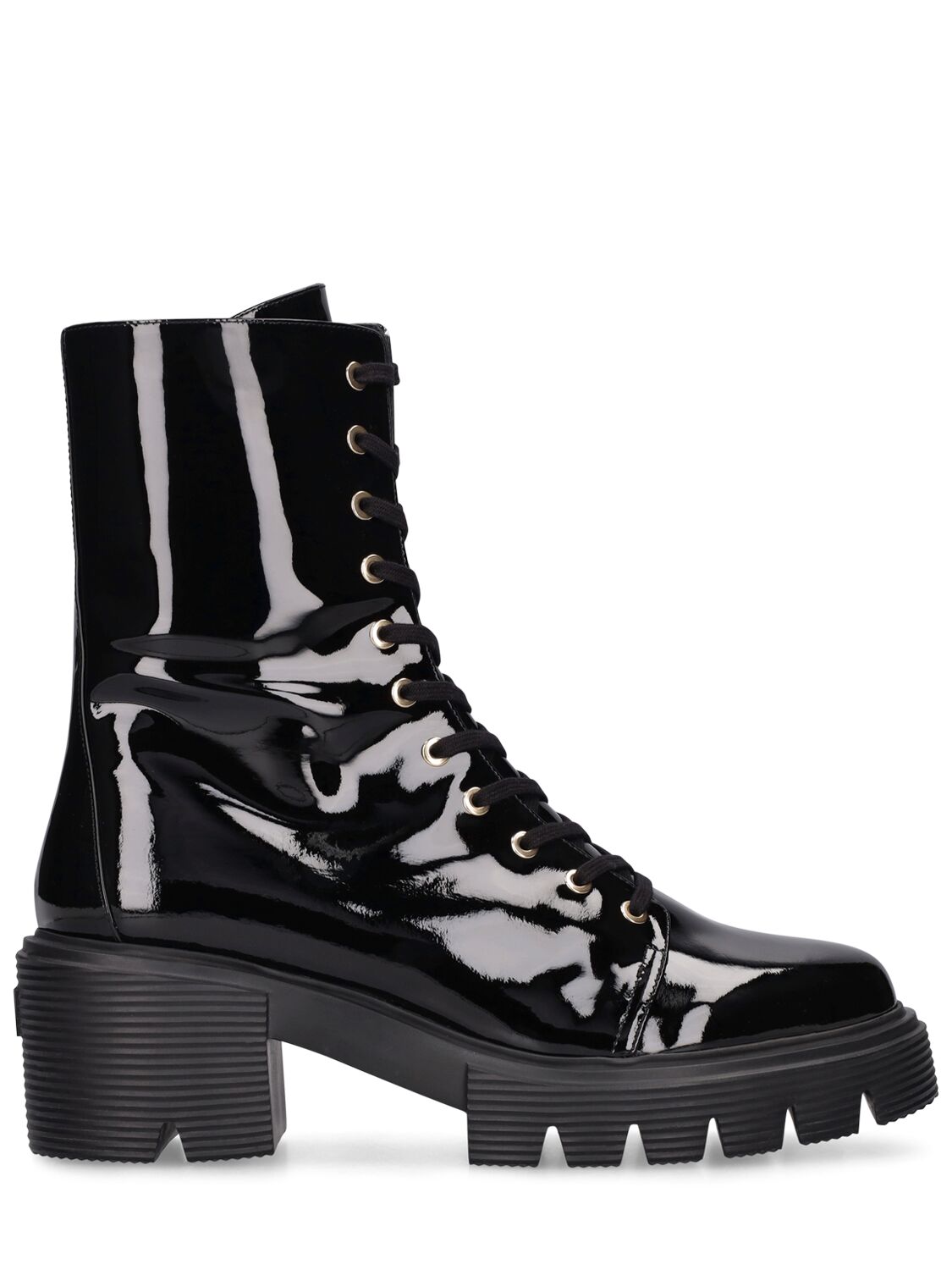 Image of 60mm Soho Patent Leather Combat Boots