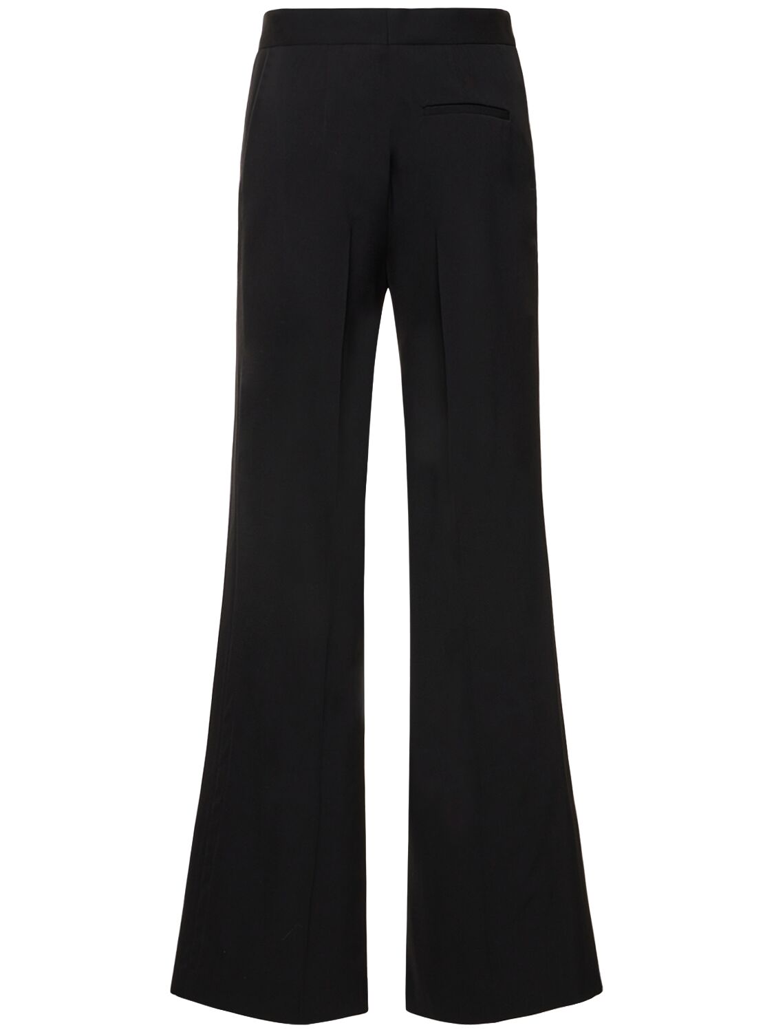 Flared High Waisted Wool Twill Pants