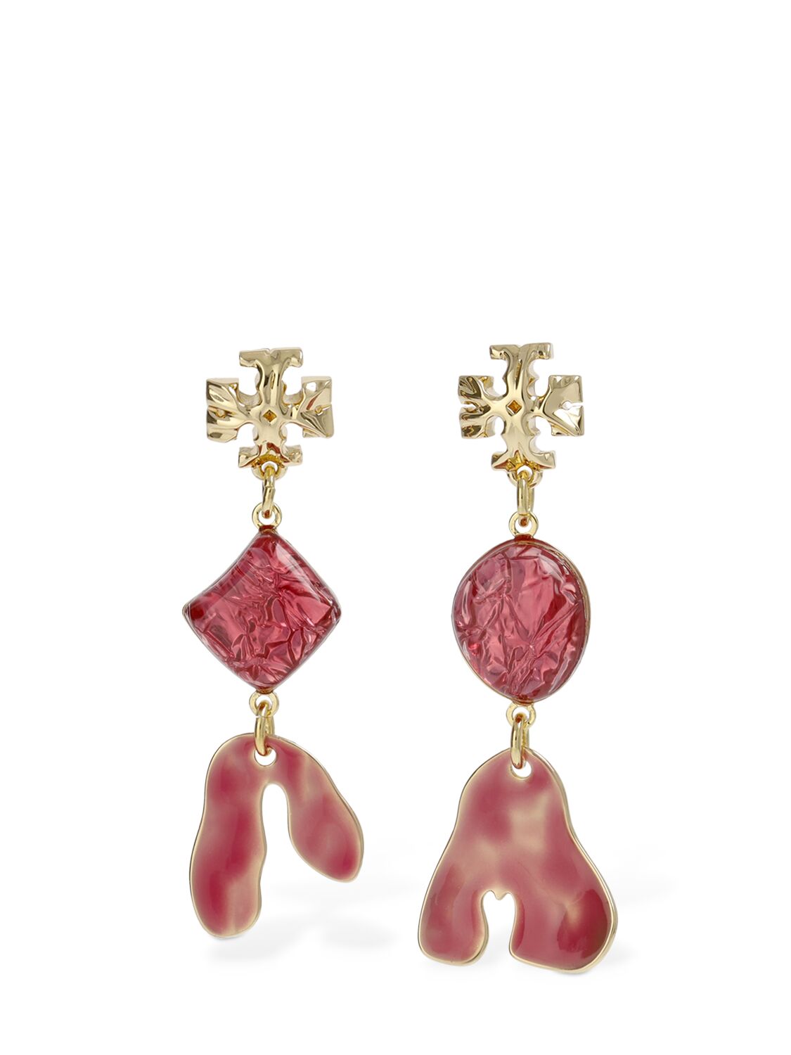 Tory Burch Small Roxanne Drop Earring In Gold,pink