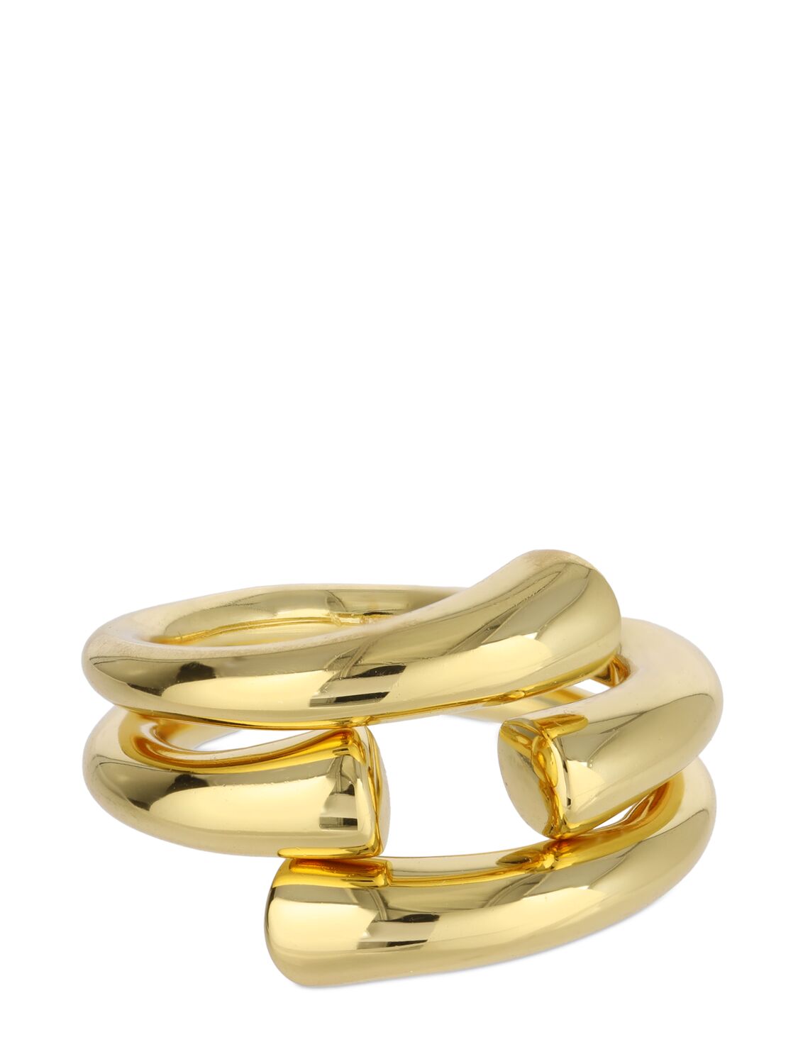 Shop Federica Tosi New Tube Thick Ring In Gold