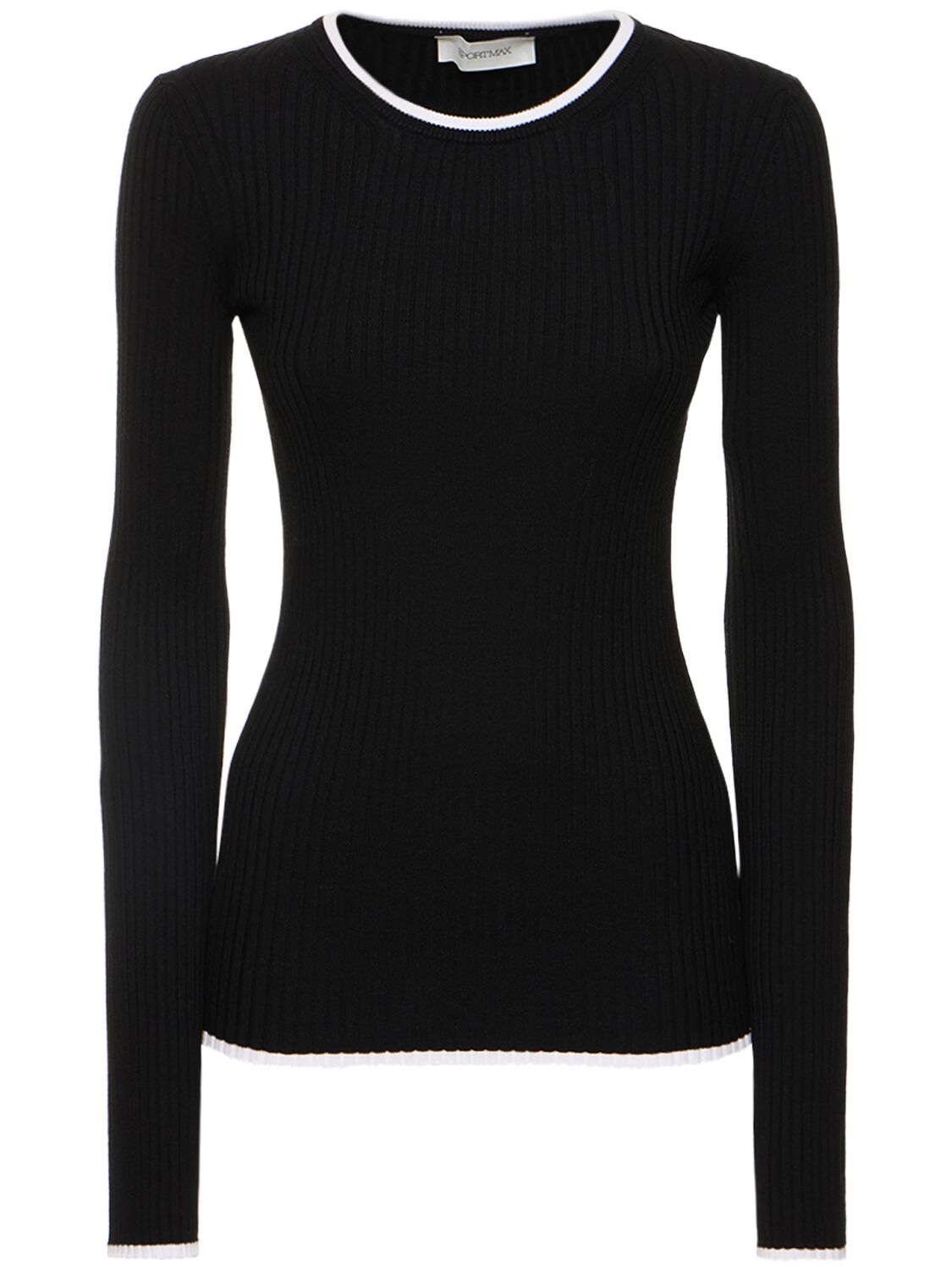 Pull-over En Maille Côtelée Albino - SPORTMAX - Modalova
