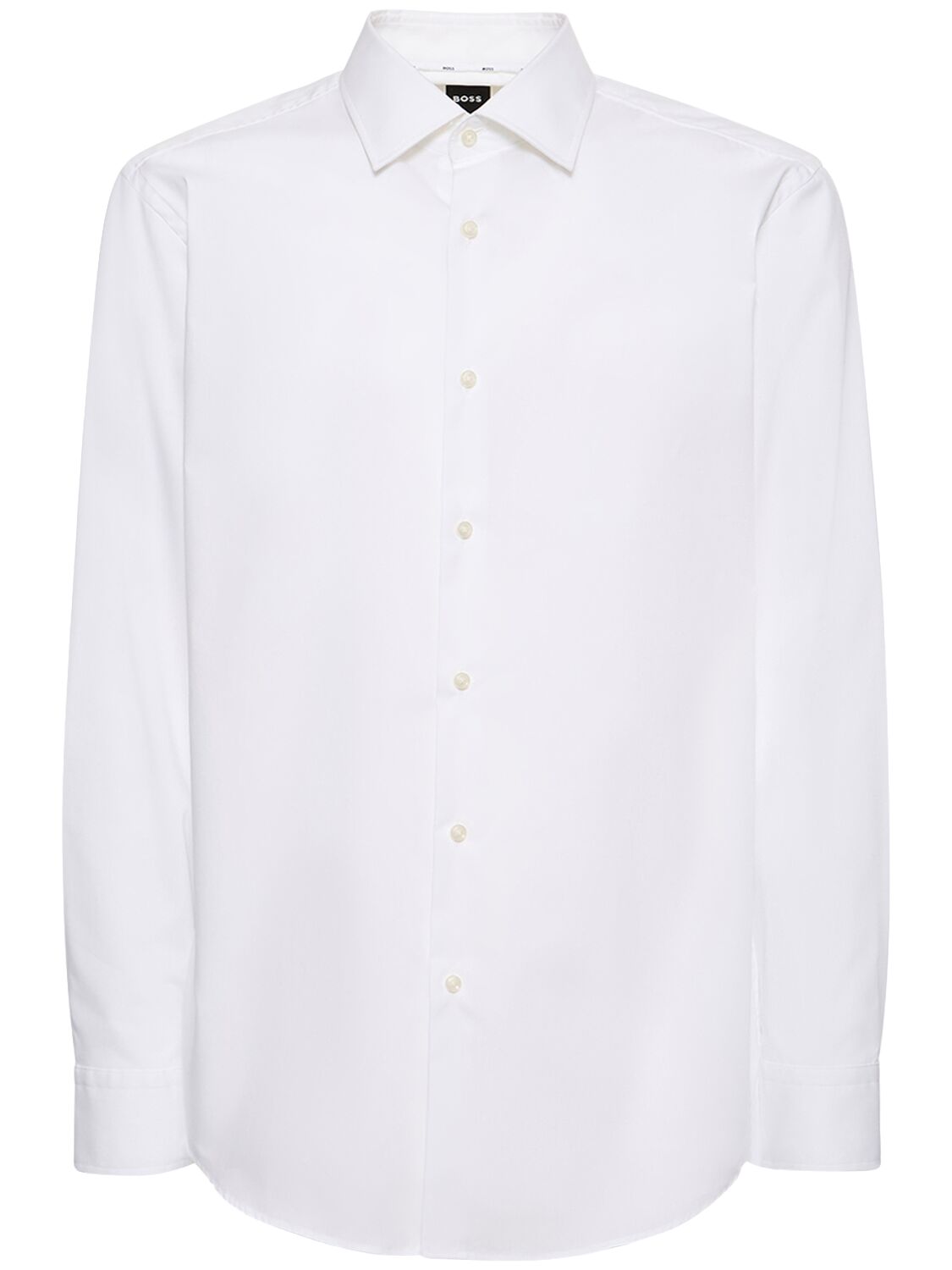 Hugo Boss Basic Solid Slim Fit Dress Shirt In White