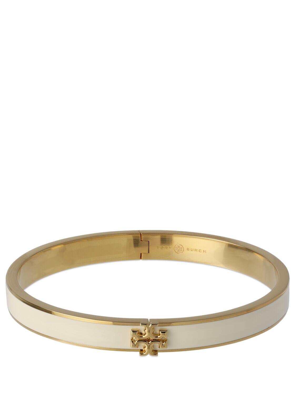 Tory Burch 7mm Kira Enamel Bracelet In Ivory,gold