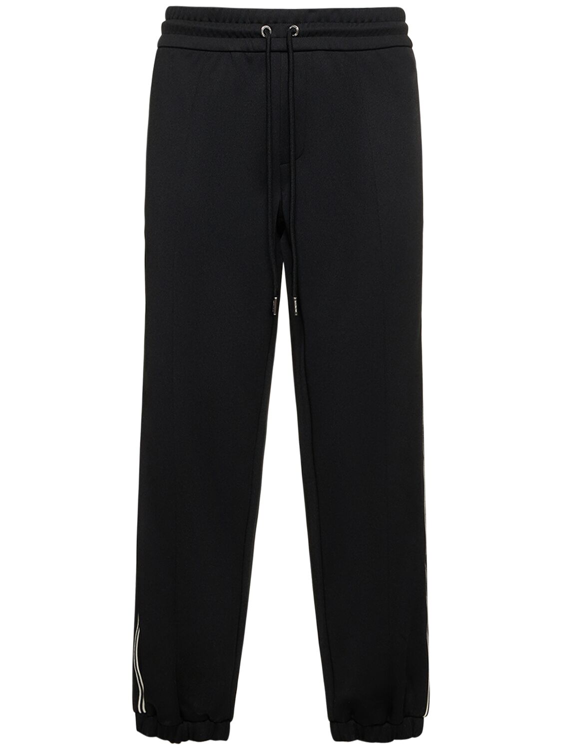 Moncler Textured Lightweight Track Trousers In Black