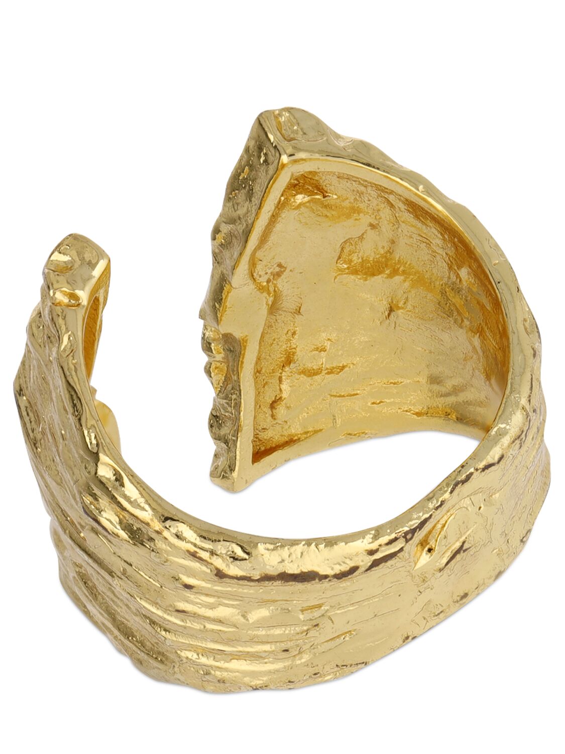 Shop Federica Tosi Daisy Thick Ring In Gold
