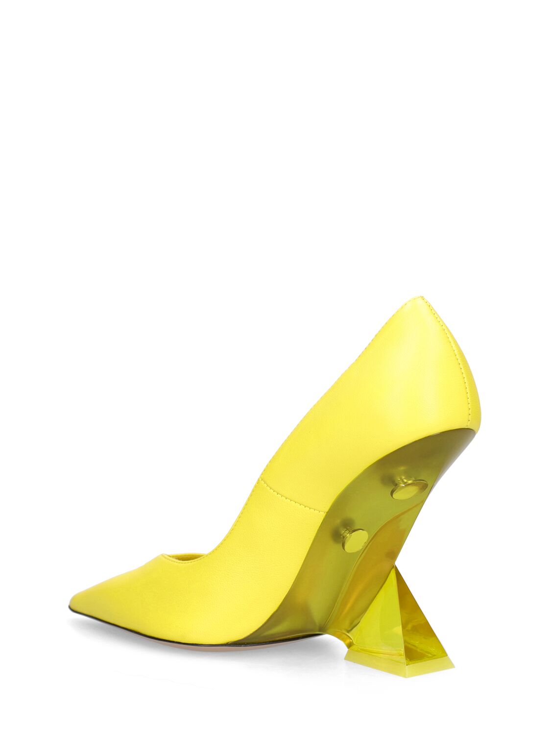 Shop Attico 105mm Cheope Leather Pumps In Yellow