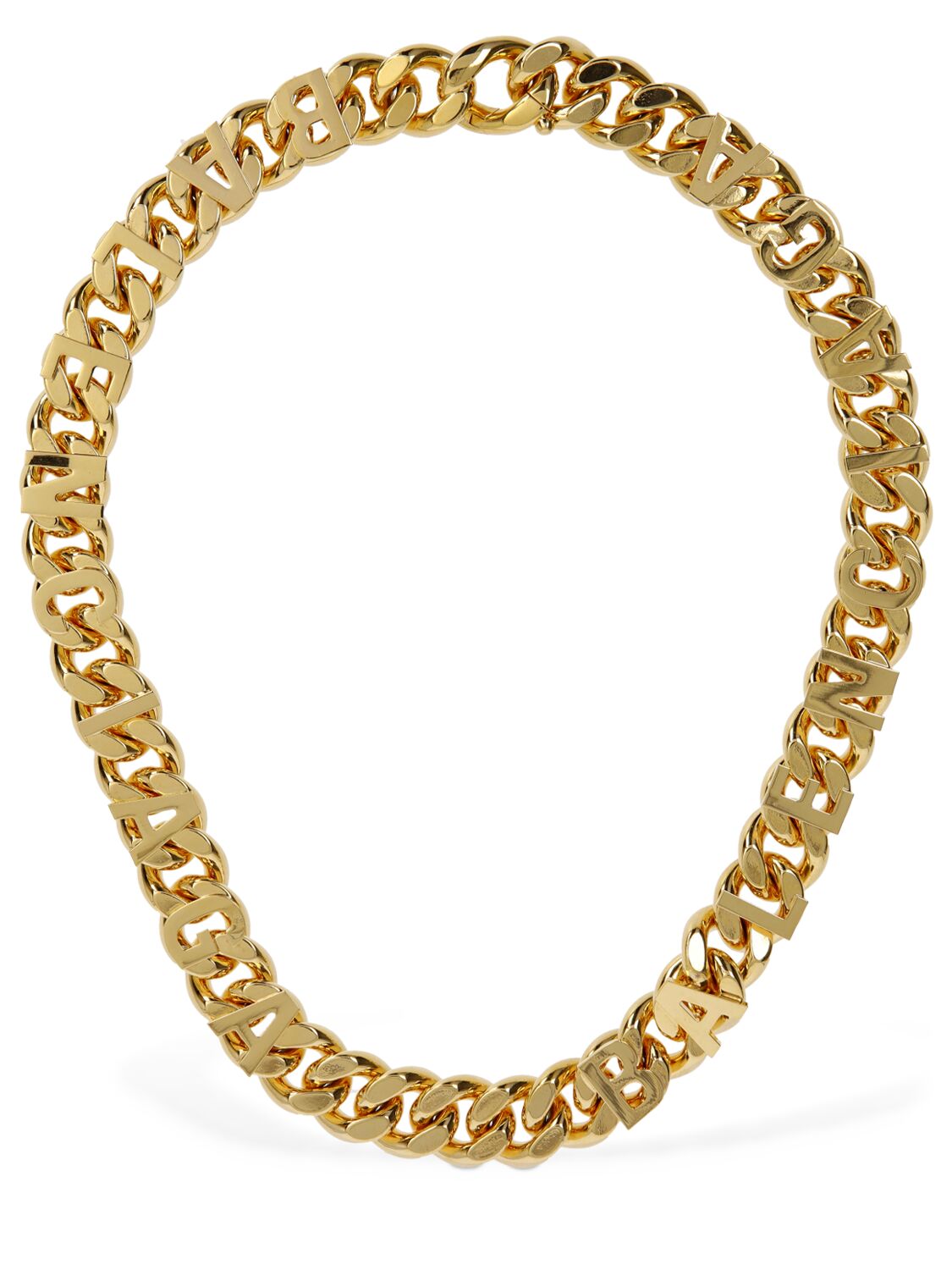 Chain Logo Brass Necklace