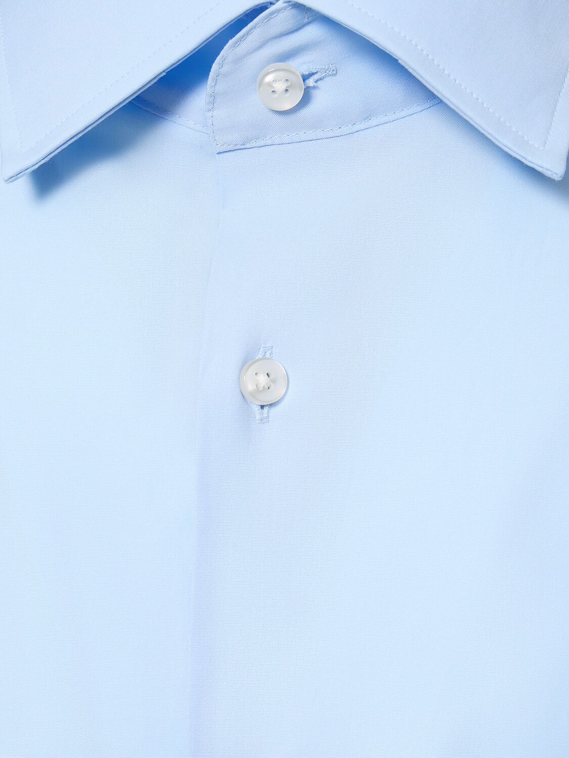 Shop Hugo Boss Hank Cotton Poplin Shirt In Light Blue