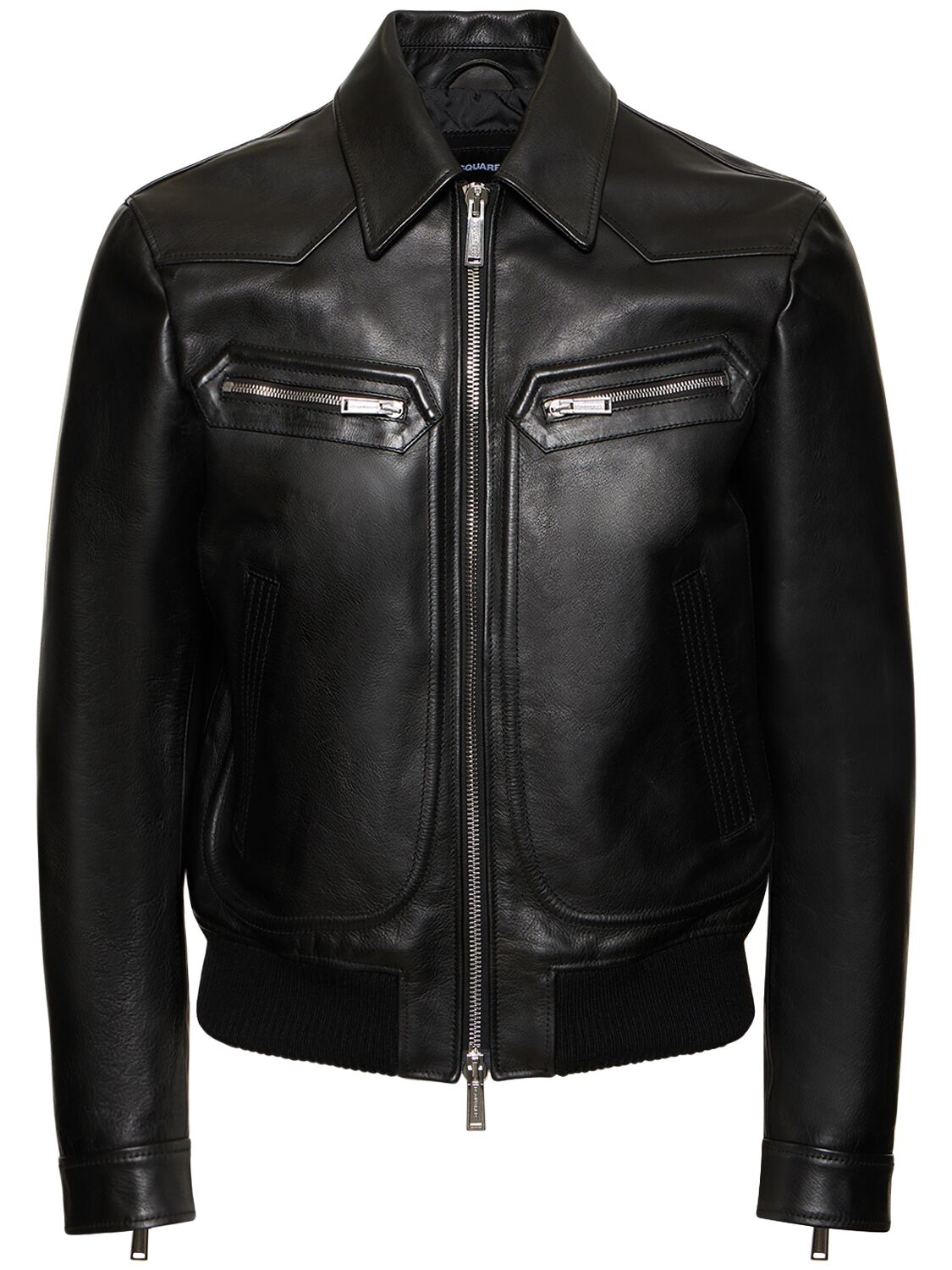 Image of Vintage-style Leather Jacket