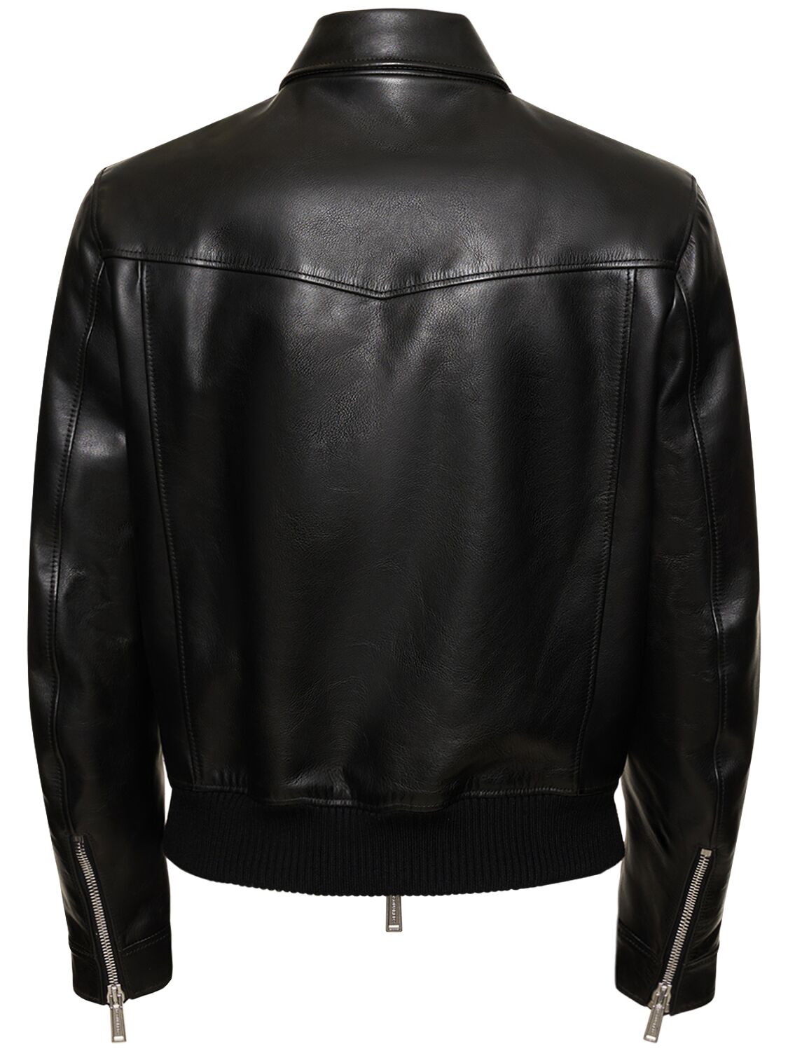 Shop Dsquared2 Vintage-style Leather Jacket In Black