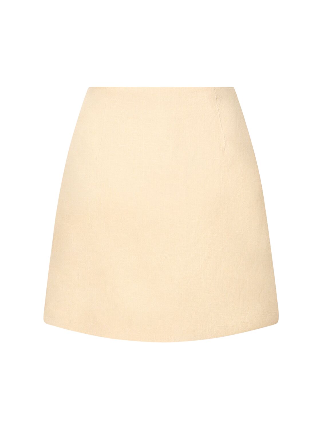 Shop Anine Bing Natalia Linen Mini Skirt In Yellow