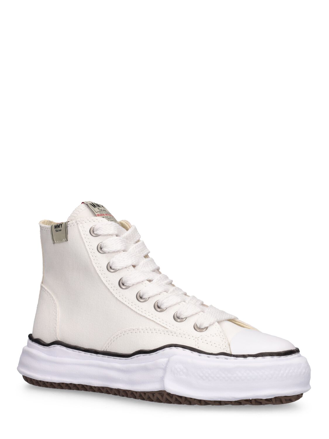 Shop Miharayasuhiro Peterson High Og Sole Canvas Sneakers In White