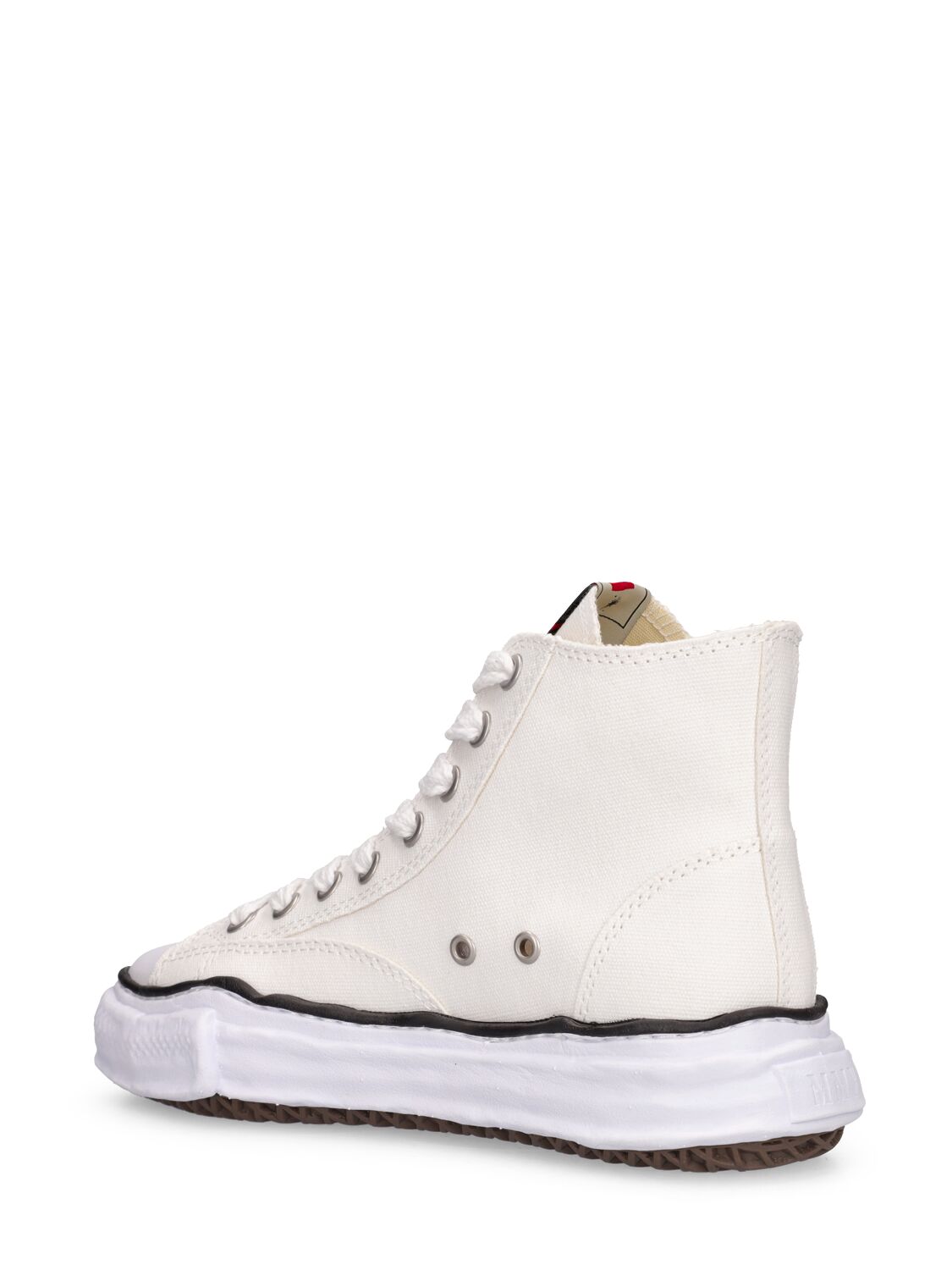 Shop Miharayasuhiro Peterson High Og Sole Canvas Sneakers In White