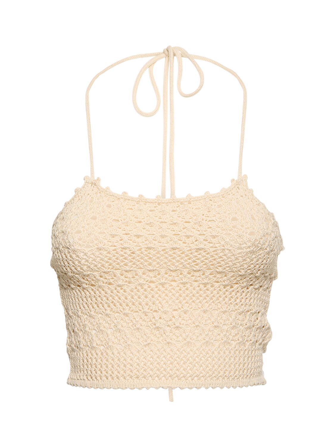 Image of Grayson Open Knit Halter Neck Top