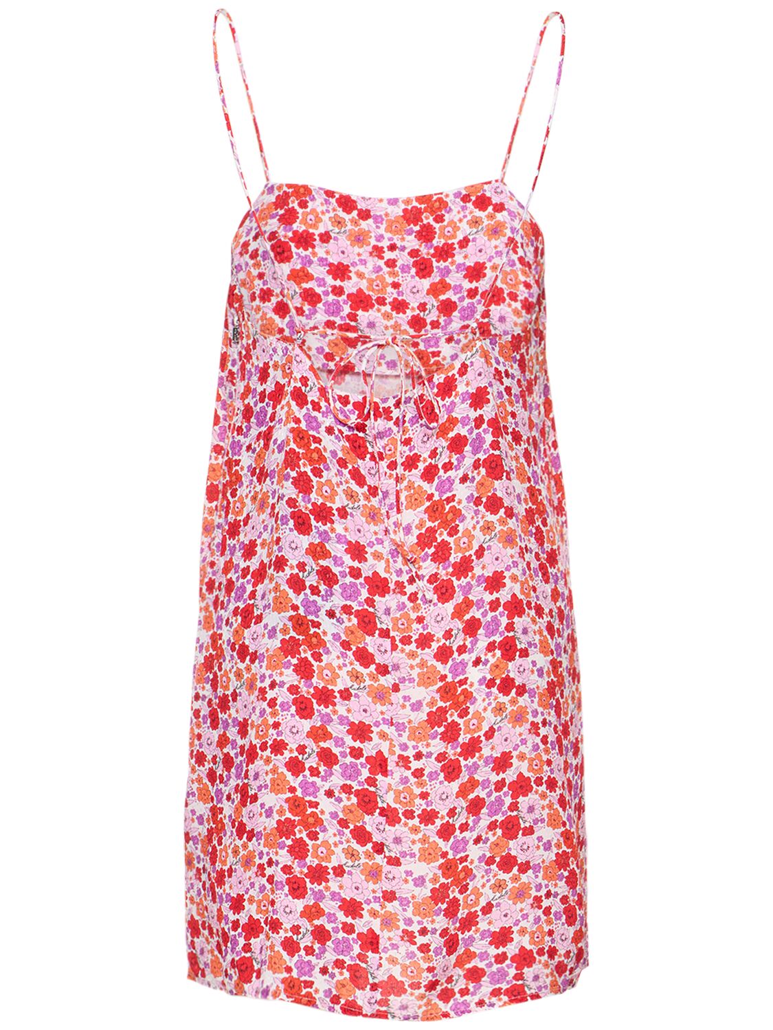 Shop Rotate Birger Christensen Line Viscose Jacquard Mini Dress In Pink,multi