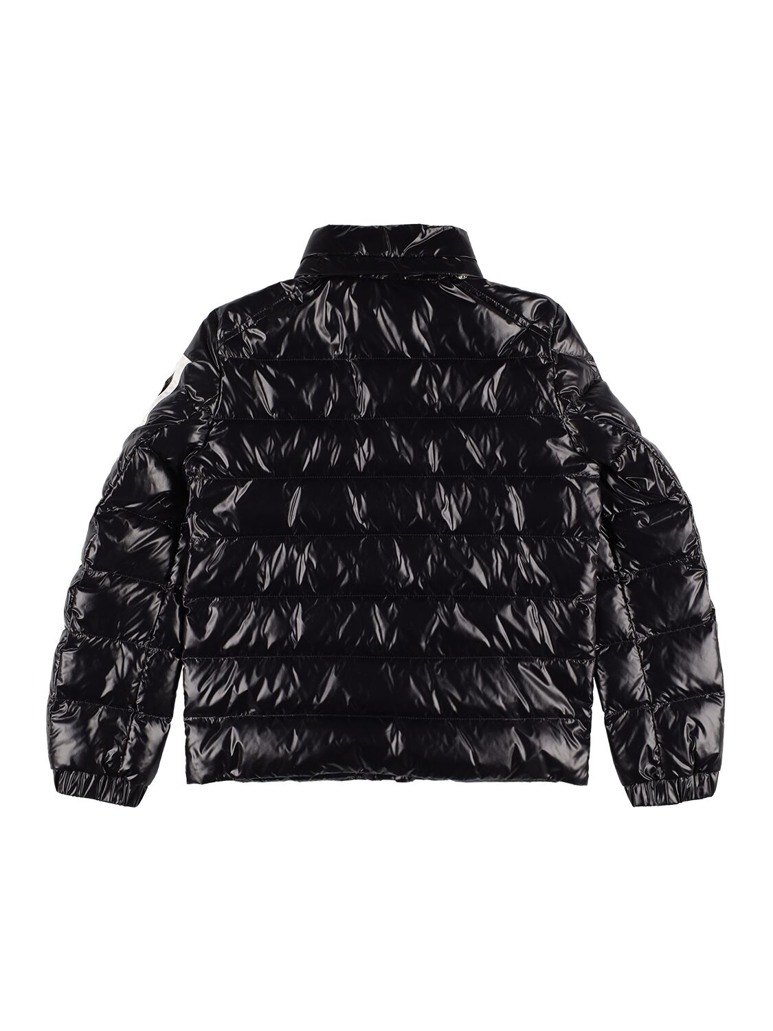 Shop Moncler Saulx Nylon Laqué Down Jacket In Black