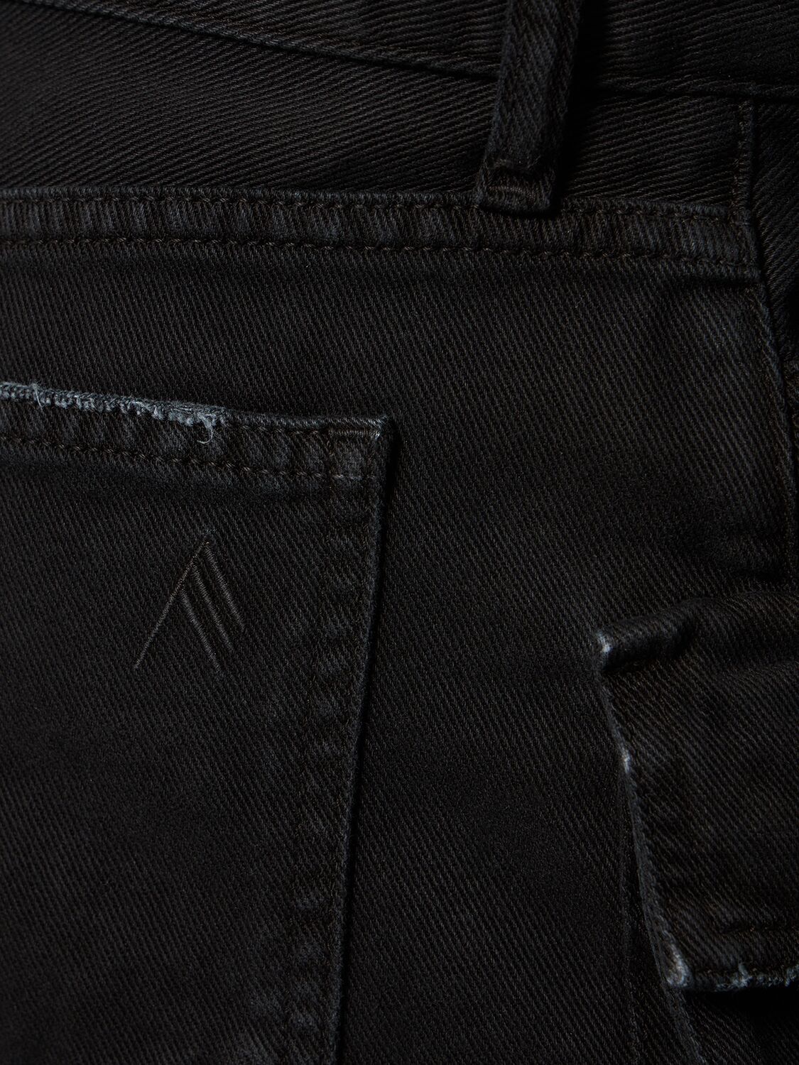 Shop Attico Fern Denim Cargo Mini Skirt In Black