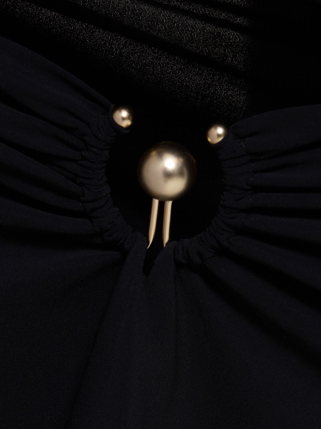Shop Christopher Esber Pierced Orbit Cutout Jersey Mini Dress In Black