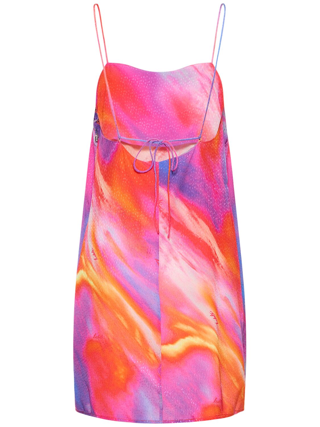Shop Rotate Birger Christensen Line Viscose Jacquard Mini Dress In Multicolor