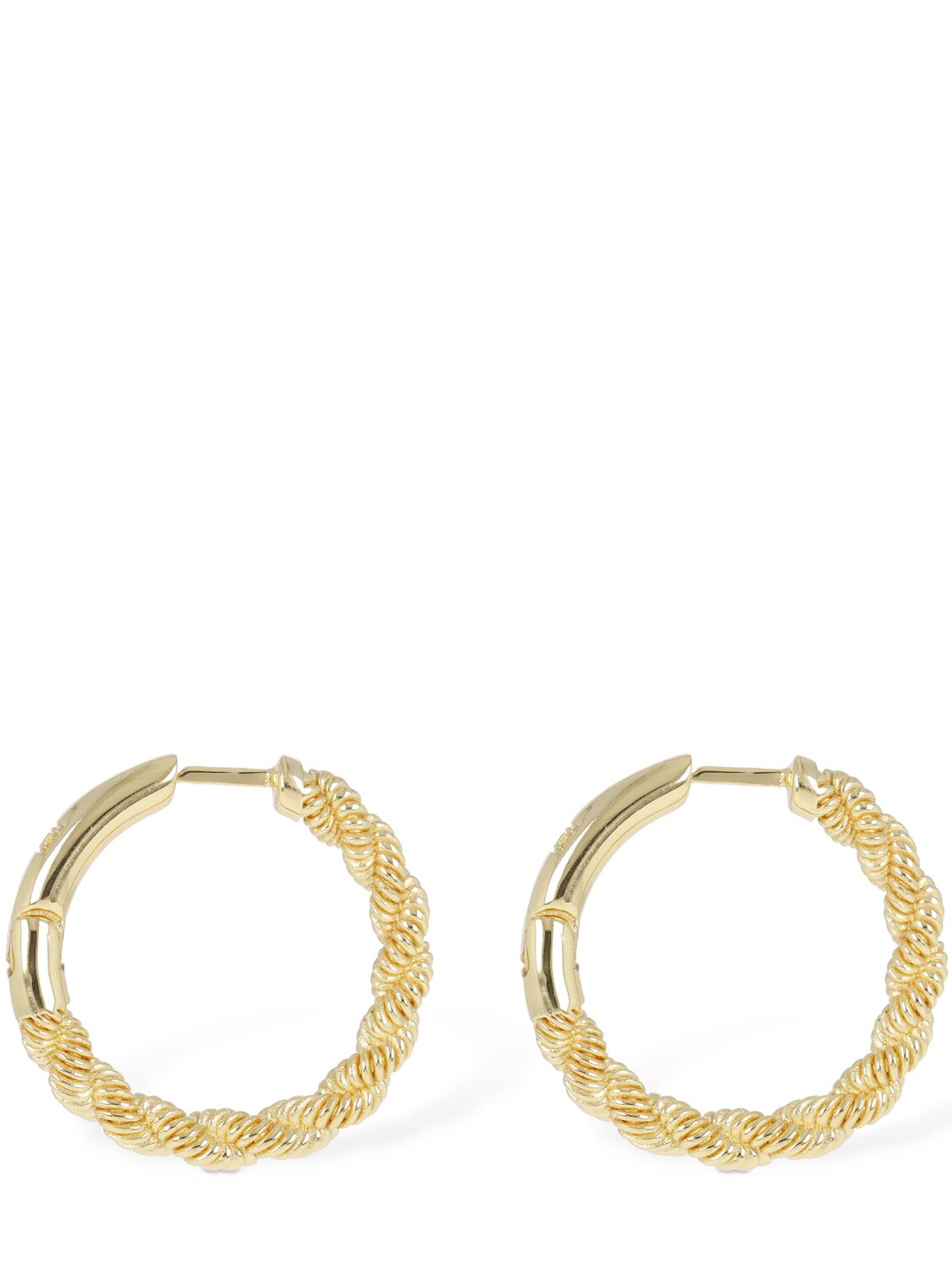 Shop Federica Tosi Grace Ronde Hoop Earrings In Gold
