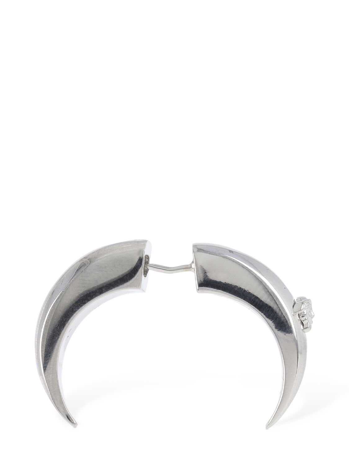 Shop Versace Galaxy Moon Earrings In Silver