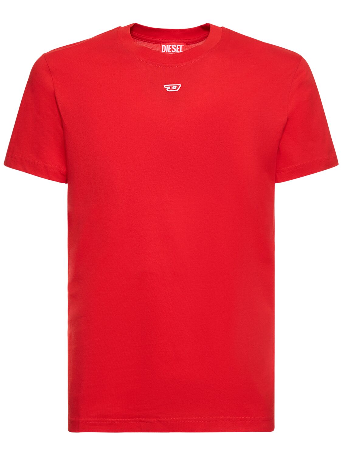 Diesel T-shirt Con Logo D Applicato In Rosso