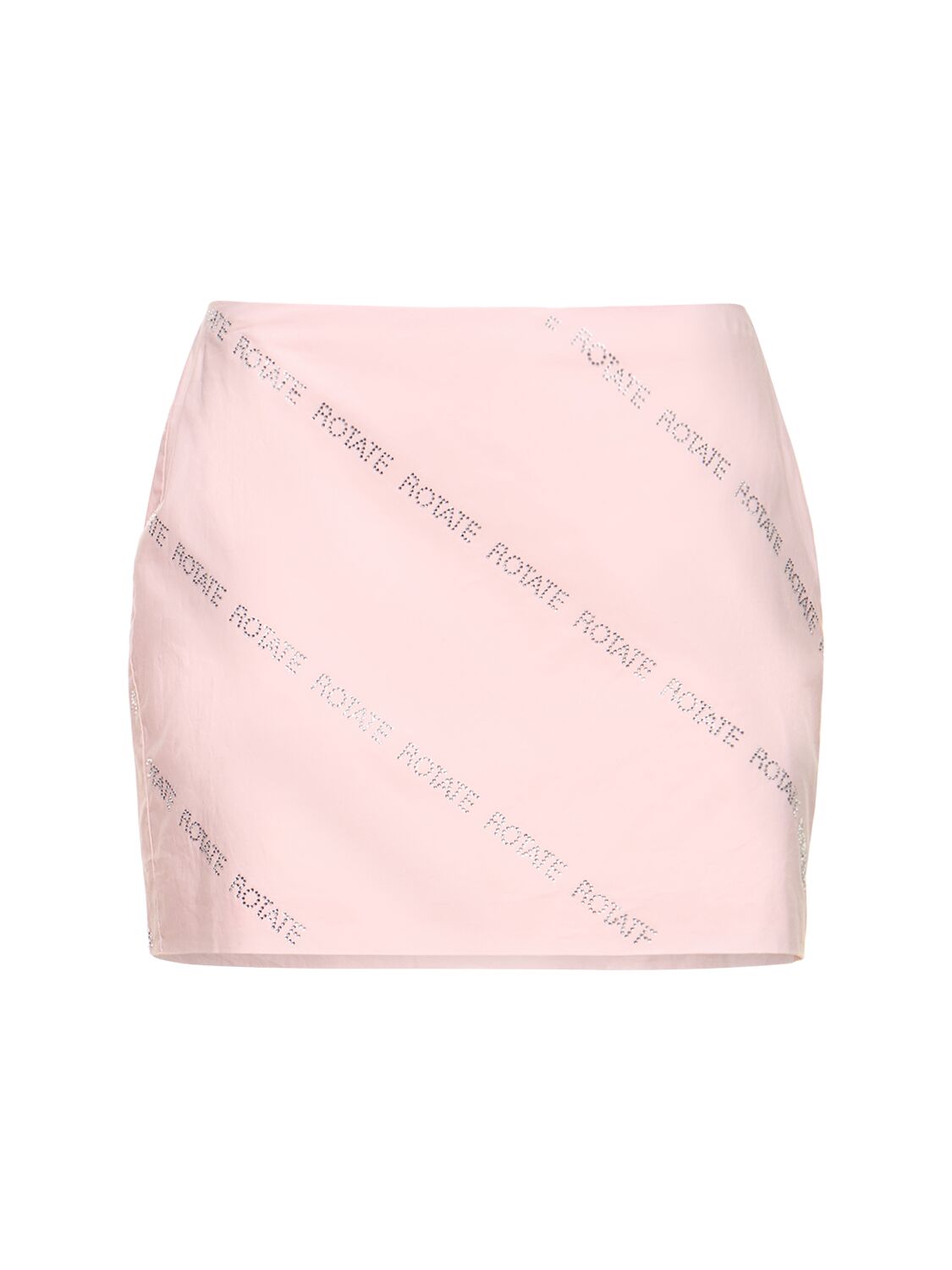 Silvy Crystal Logo Cotton Mini Skirt – WOMEN > CLOTHING > SKIRTS