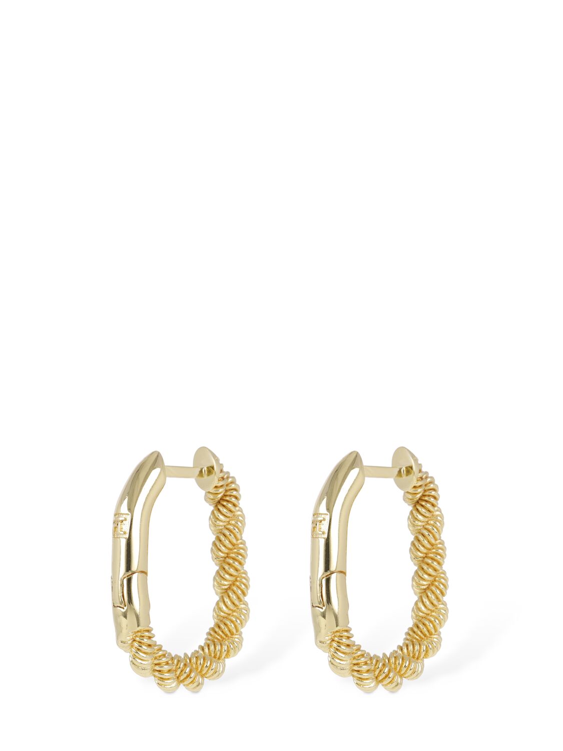 Shop Federica Tosi Grace Hoop Earrings In Gold
