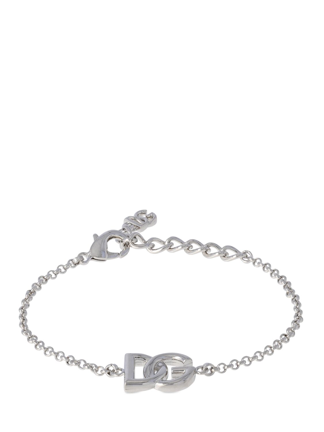 Dolce & Gabbana Dg Logo Chain Bracelet In Silver